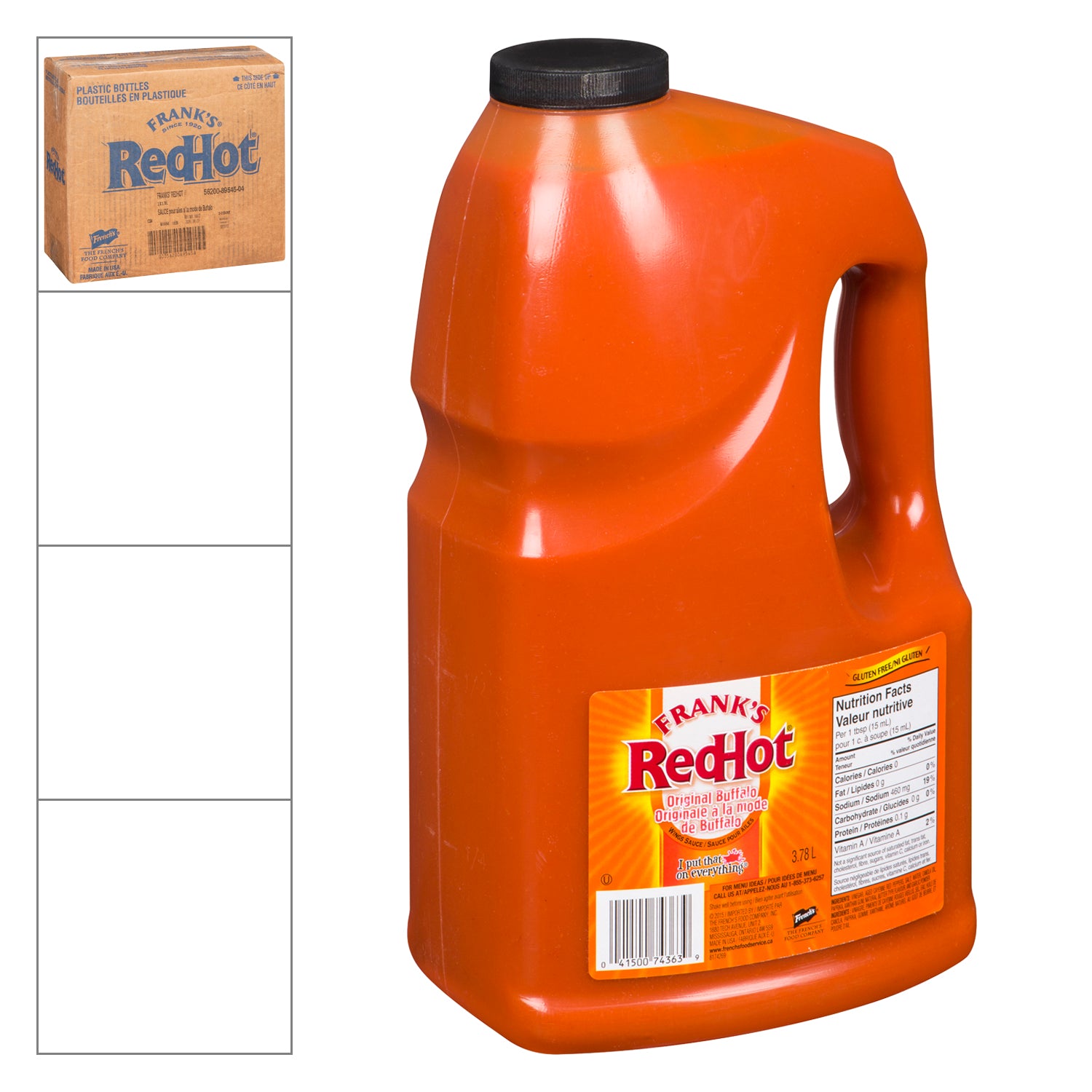 Franks Red Hot Buffalo Wings Sauce 2x3.78l [$0.63/100ml]