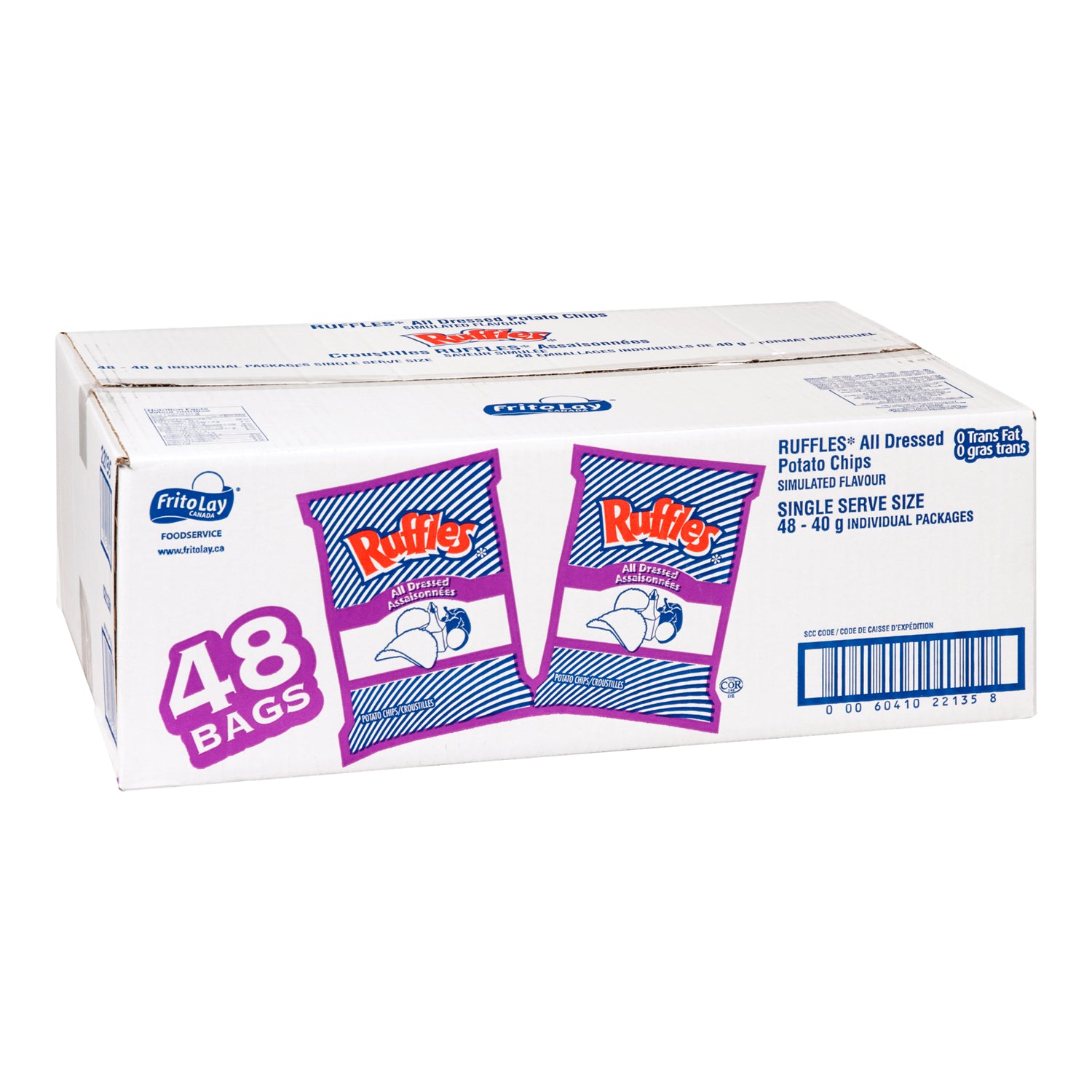 Ruffles All-Dressed Potato Chips Pack 48x40g [$1.02/ea]