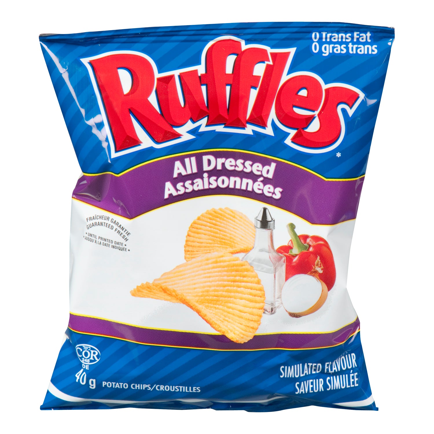 Ruffles All-Dressed Potato Chips Pack 48x40g [$0.95/ea]