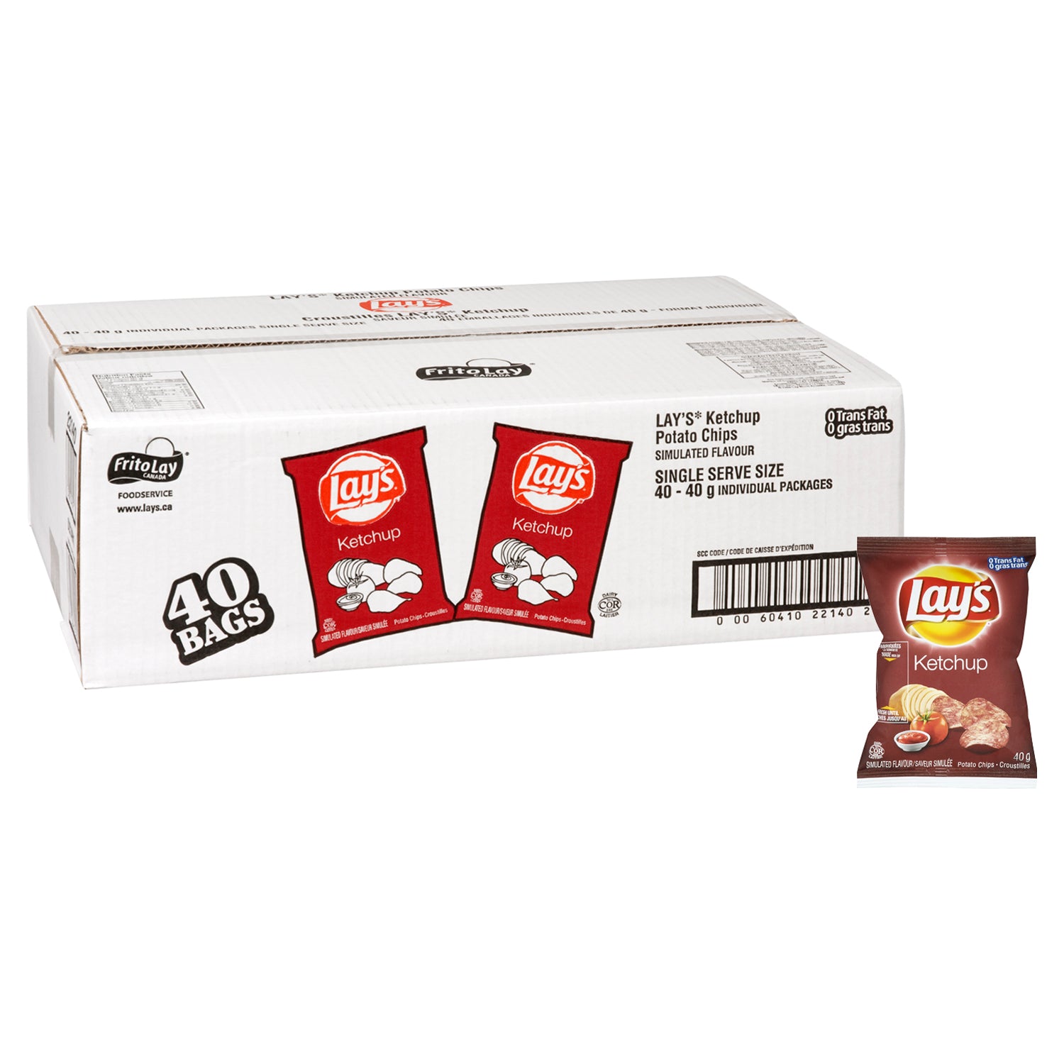 Lays Ketchup Potato Chips 40x40g [$0.97/ea]