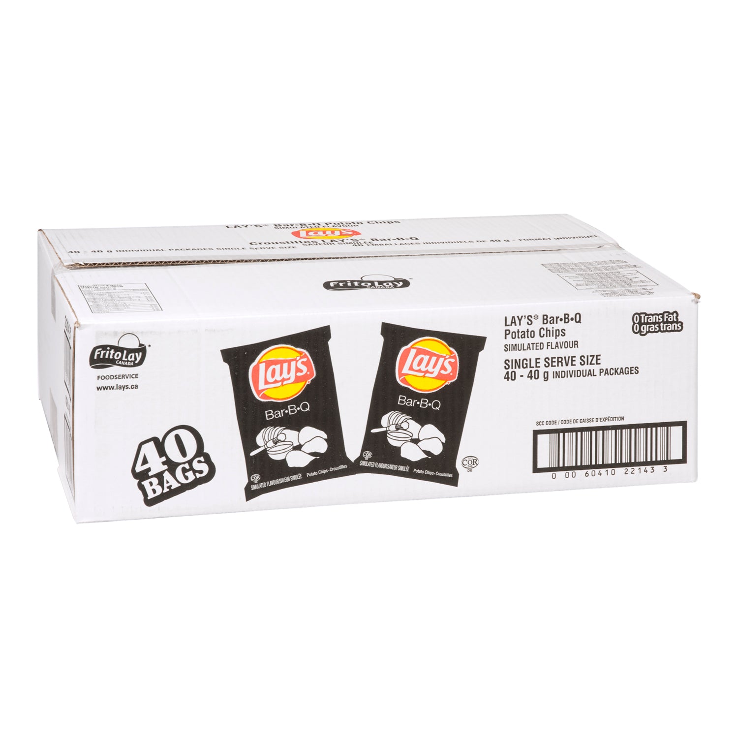 Lays BBQ Potato Chips 40x40g [$1.04/ea]