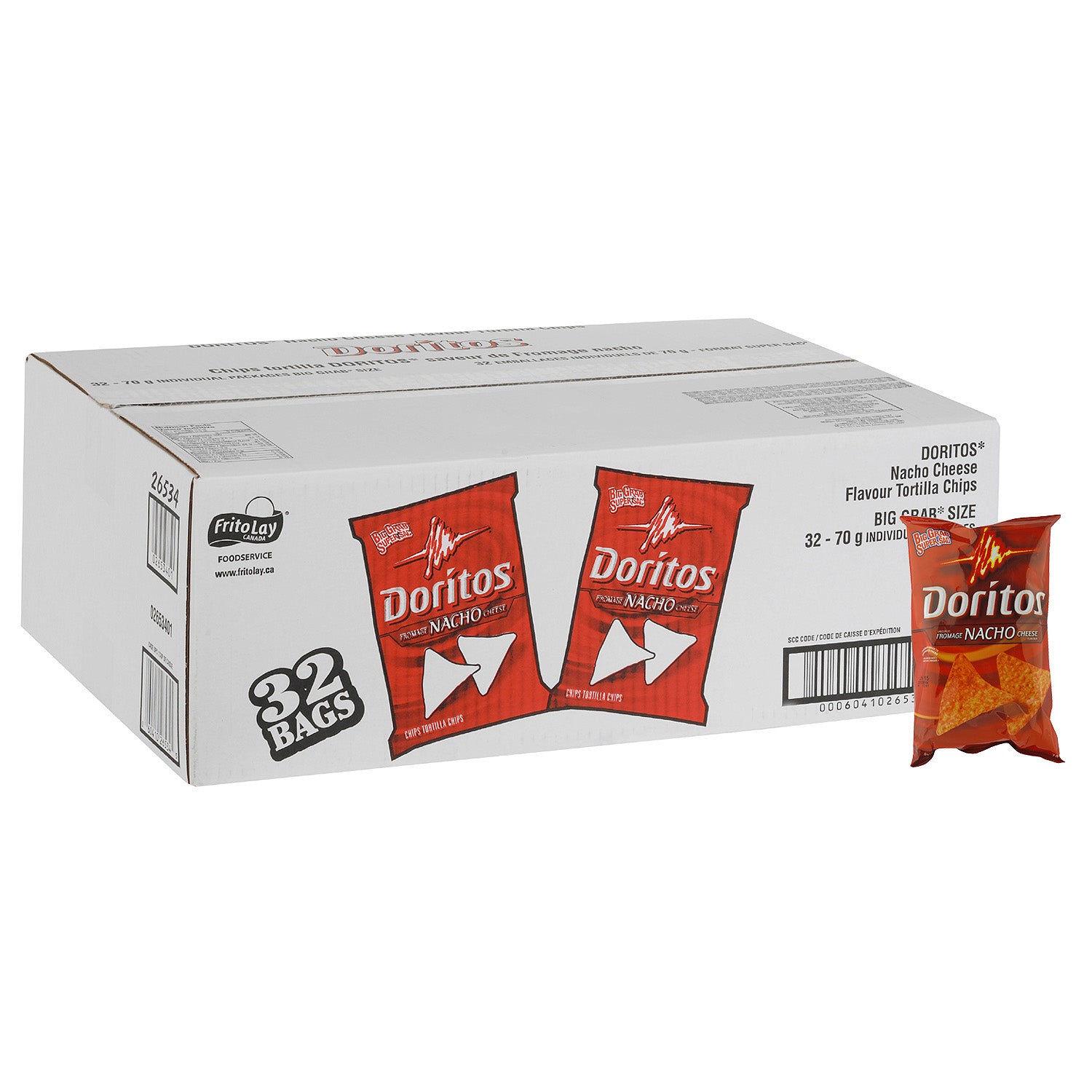 Doritos Nacho Cheese Chips 32x70g [$1.24/ea]