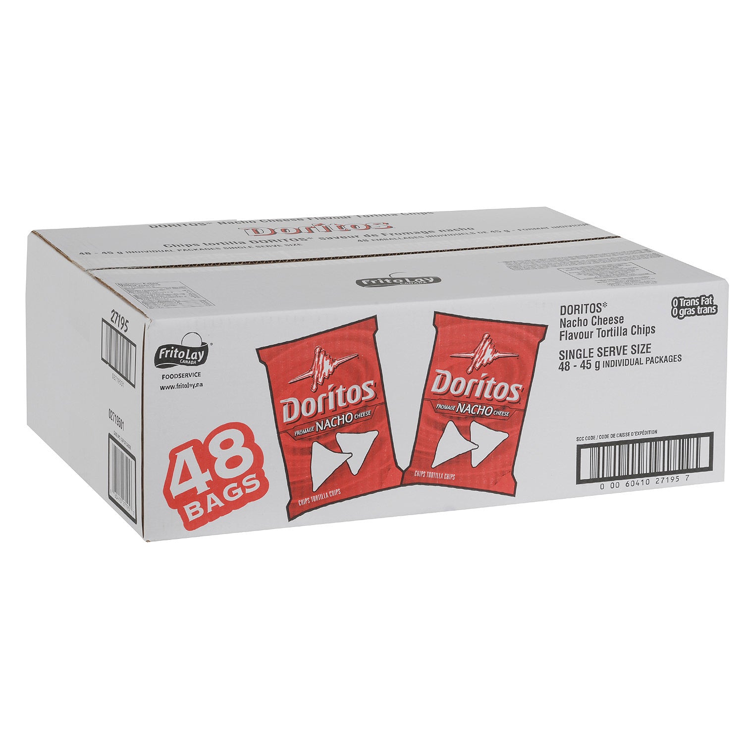 Doritos Nacho Tortilla Chips Pack 48x45g [$0.93/ea]