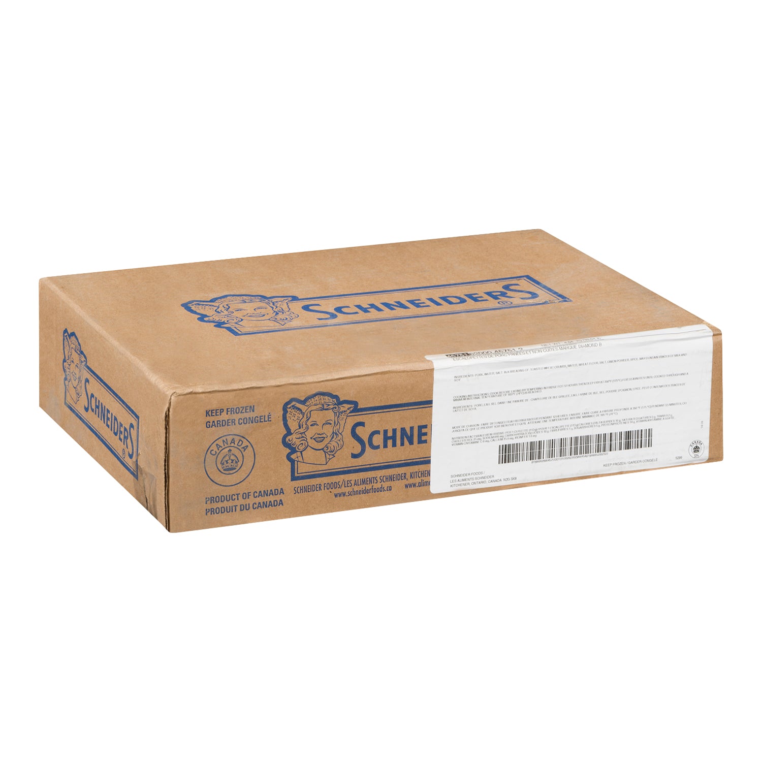 Schneiders Breaded Raw Pork Cutlet Frozen 40x113g [$1.74/ea]