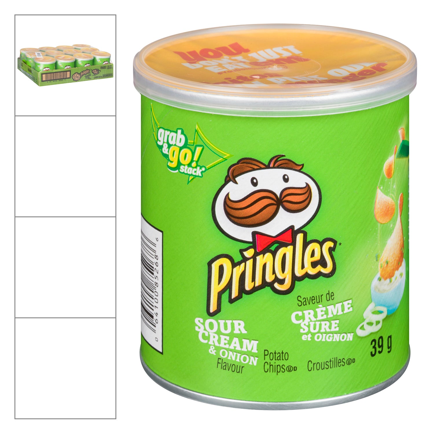 Pringle Sour Cream & Onion Potato Chips 12x39g [$1.16/ea]