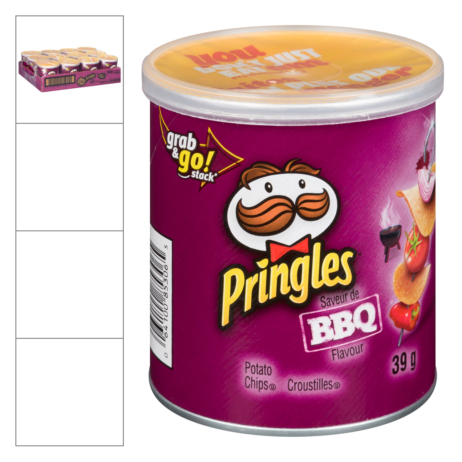 Pringle BBQ Potato Chips 12x39g [$1.24/ea]