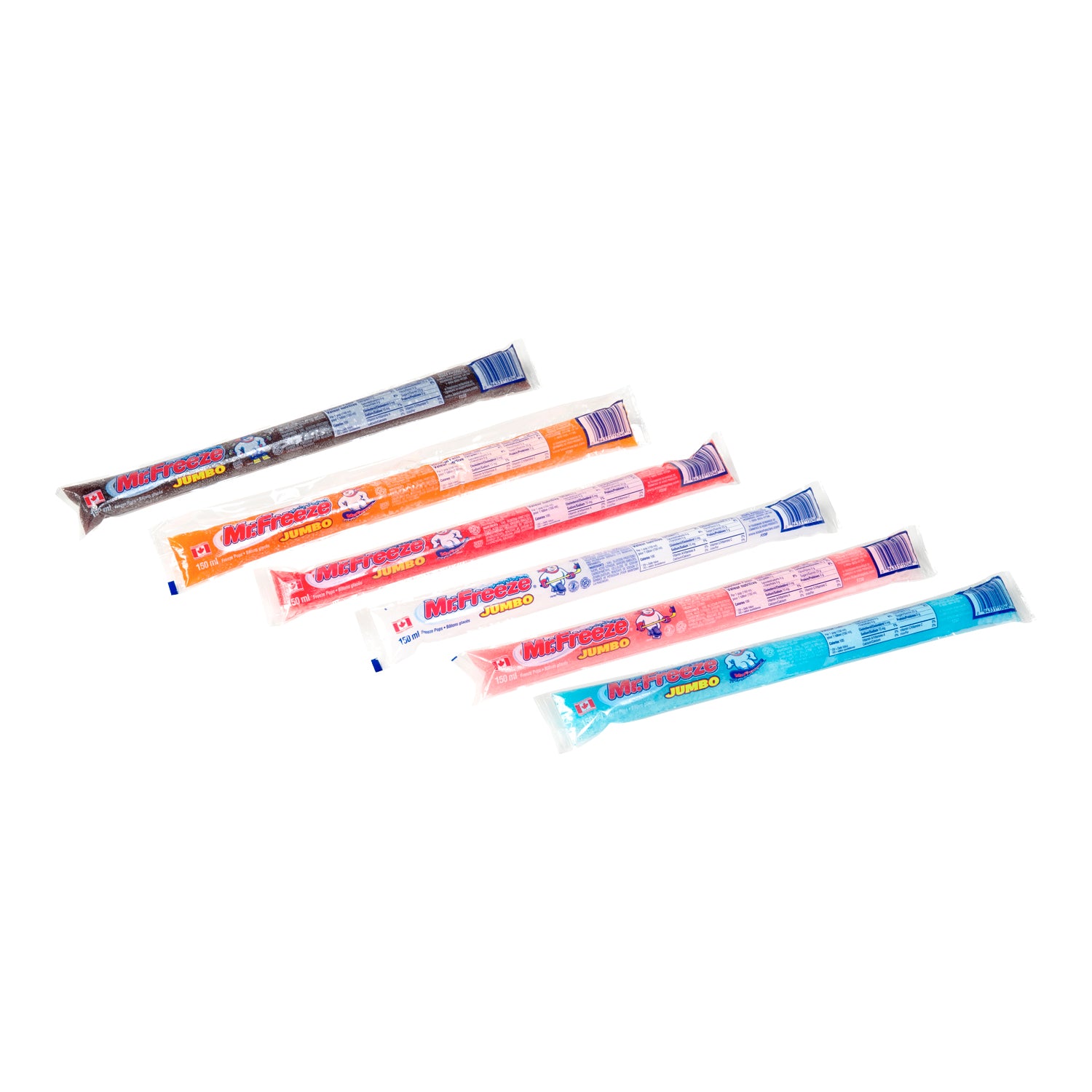 Mr. Freeze Jumbo Assorted Ice Pop 80x150ml [$0.57/ea]