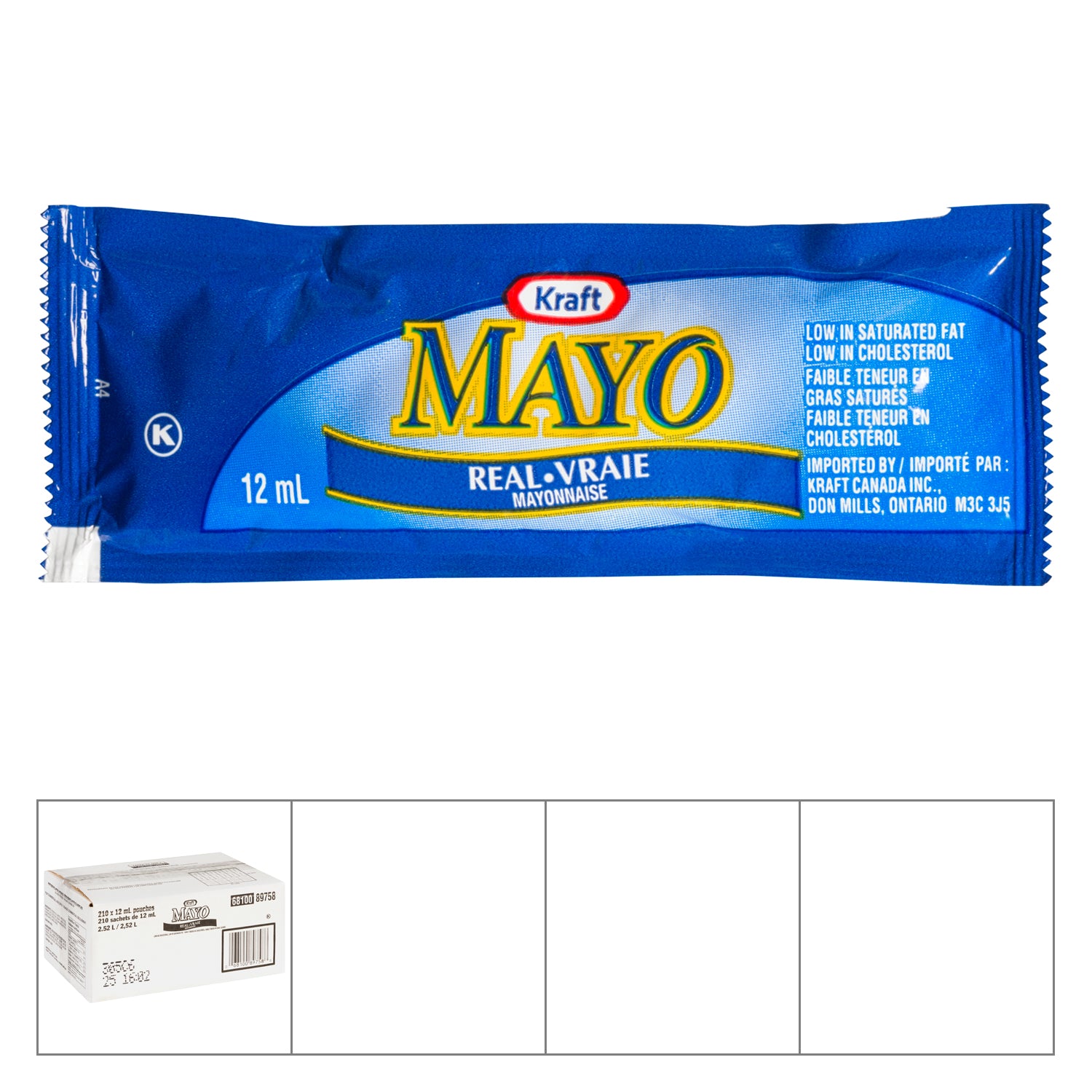 Kraft Mayonnaise Packet 210x12ml [$0.21/ea]