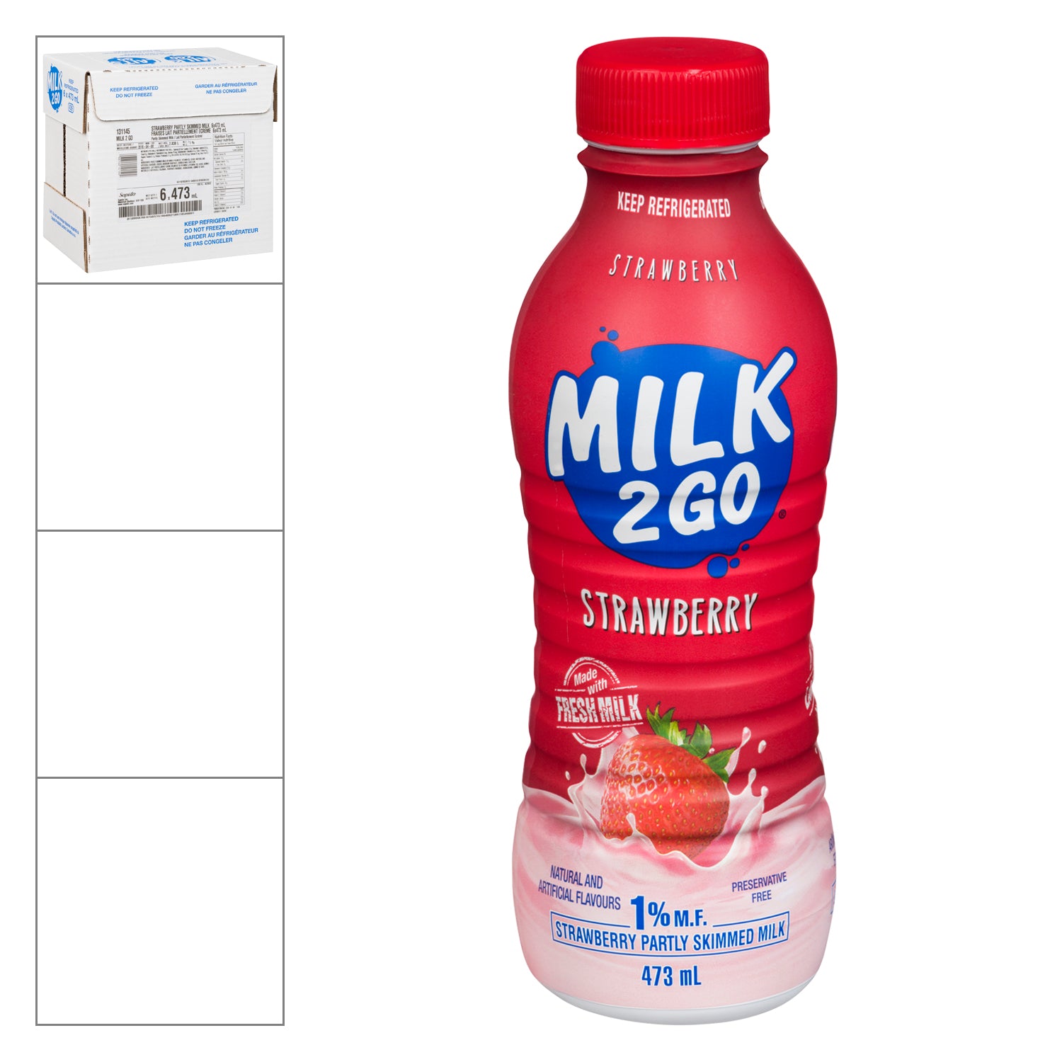 Milk 2 Go Milk Strawberry 6x473ml [$2.66/ea]