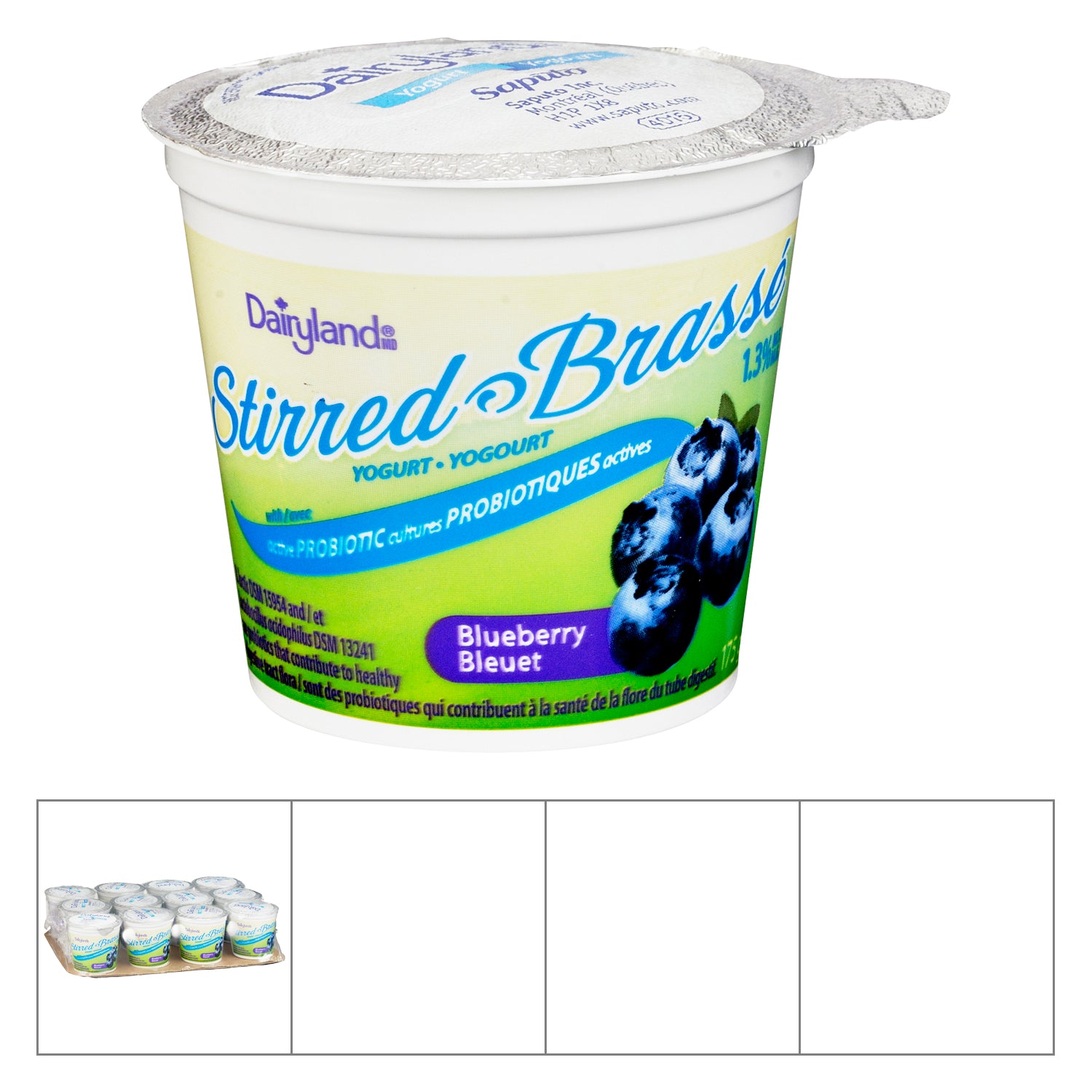 Dairyland Stirred Yogurt Blueberry 12x175g [$1.24/ea]