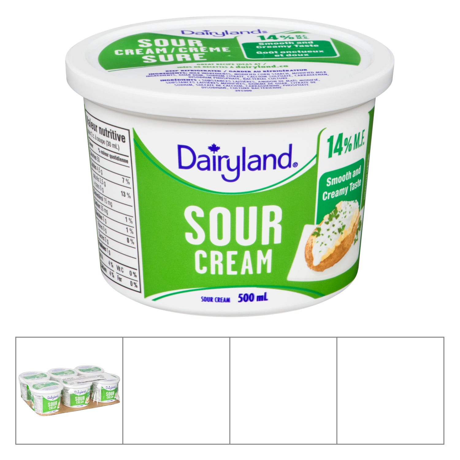 Dairyland Sour Cream 14% 6x500g [$3.66/ea]