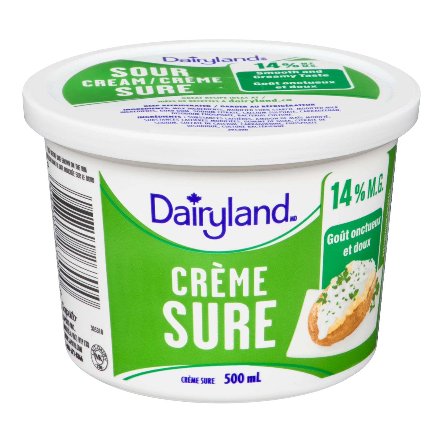 Dairyland Sour Cream 14% 6x500g [$3.66/ea]