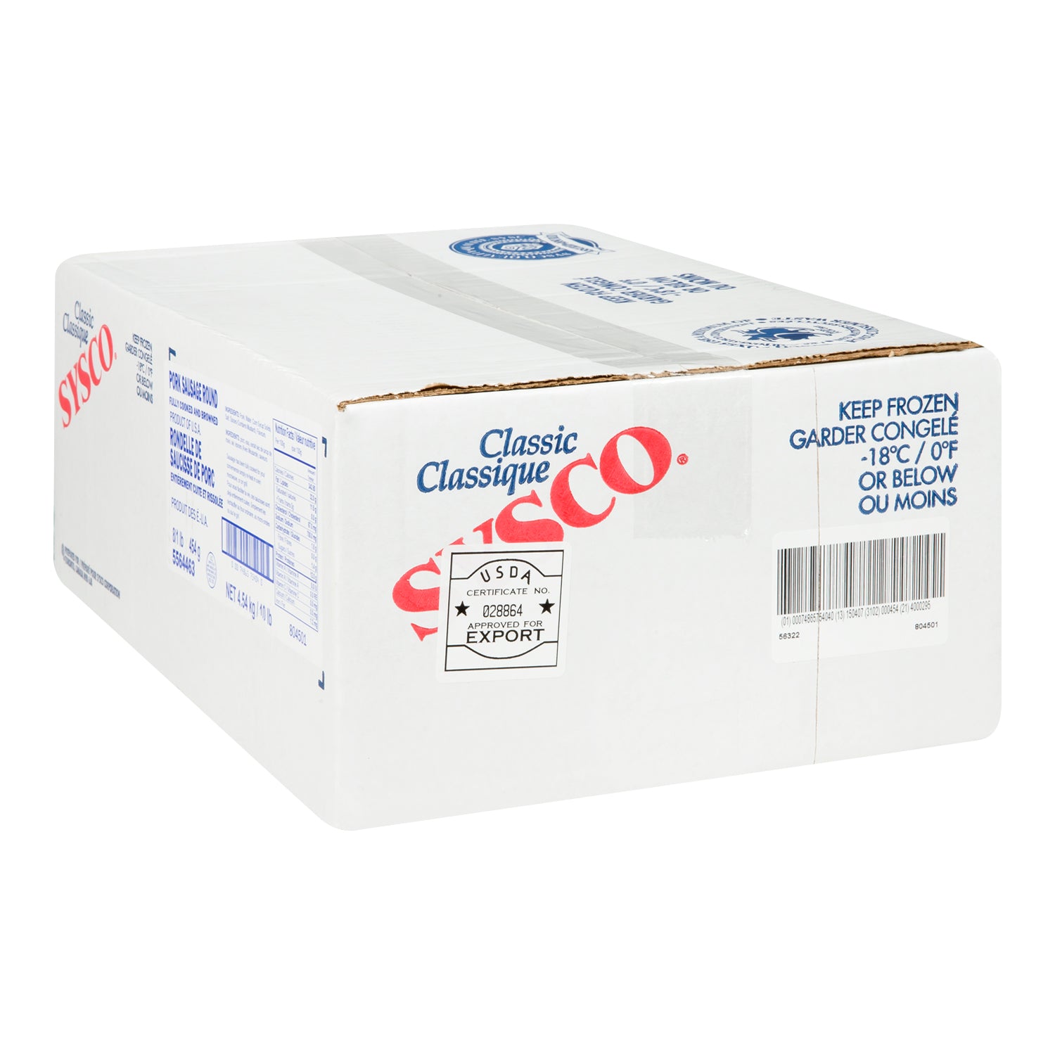 Sysco Classic Pork Saus Patties 80x57g [$0.74/ea]