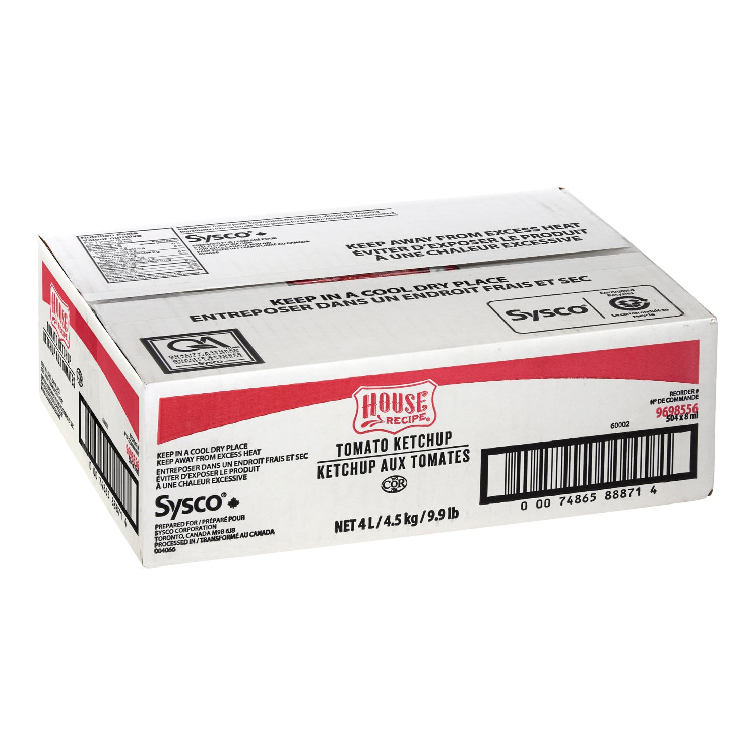 House Recipe Classic Ketchup Packet 504x8ml [$0.06/ea]