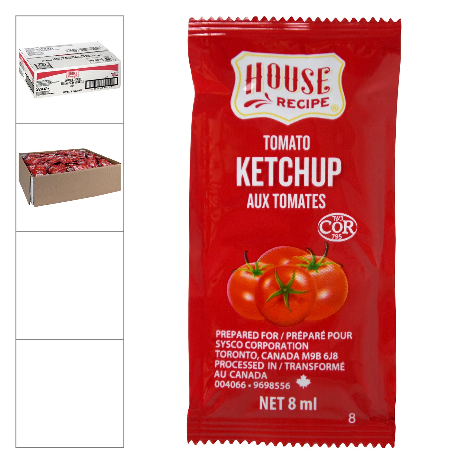 House Recipe Classic Ketchup Packet 504x8ml [$0.06/ea]