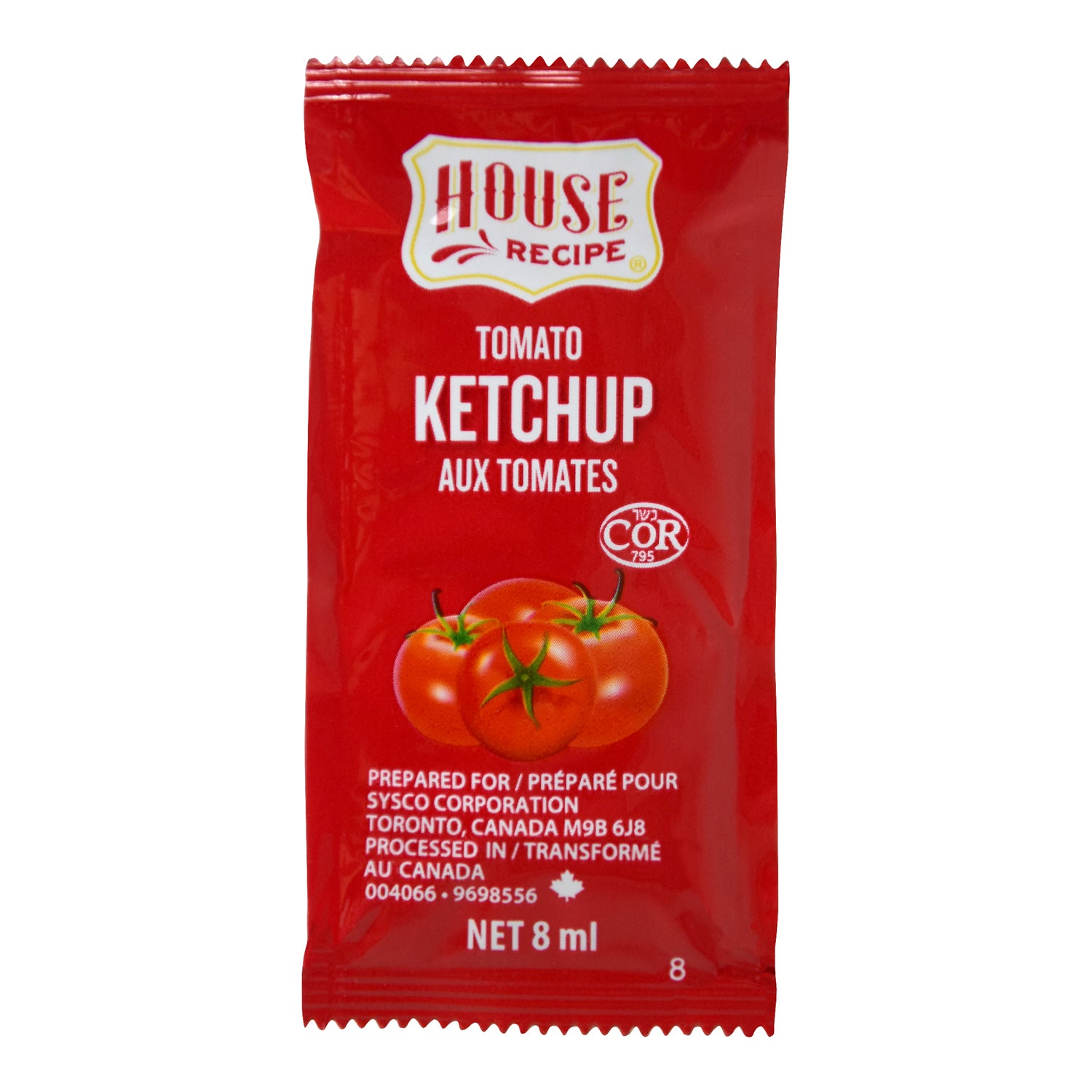 House Recipe Classic Ketchup Packet 504x8ml [$0.05/ea]