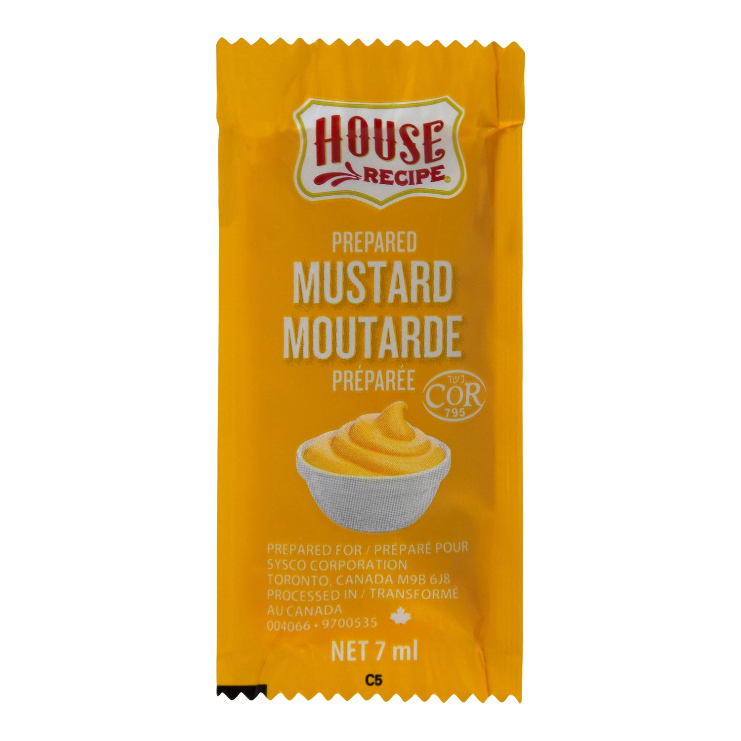 House Recipe Classic Mustard Packet 504x7ml [$0.05/ea]