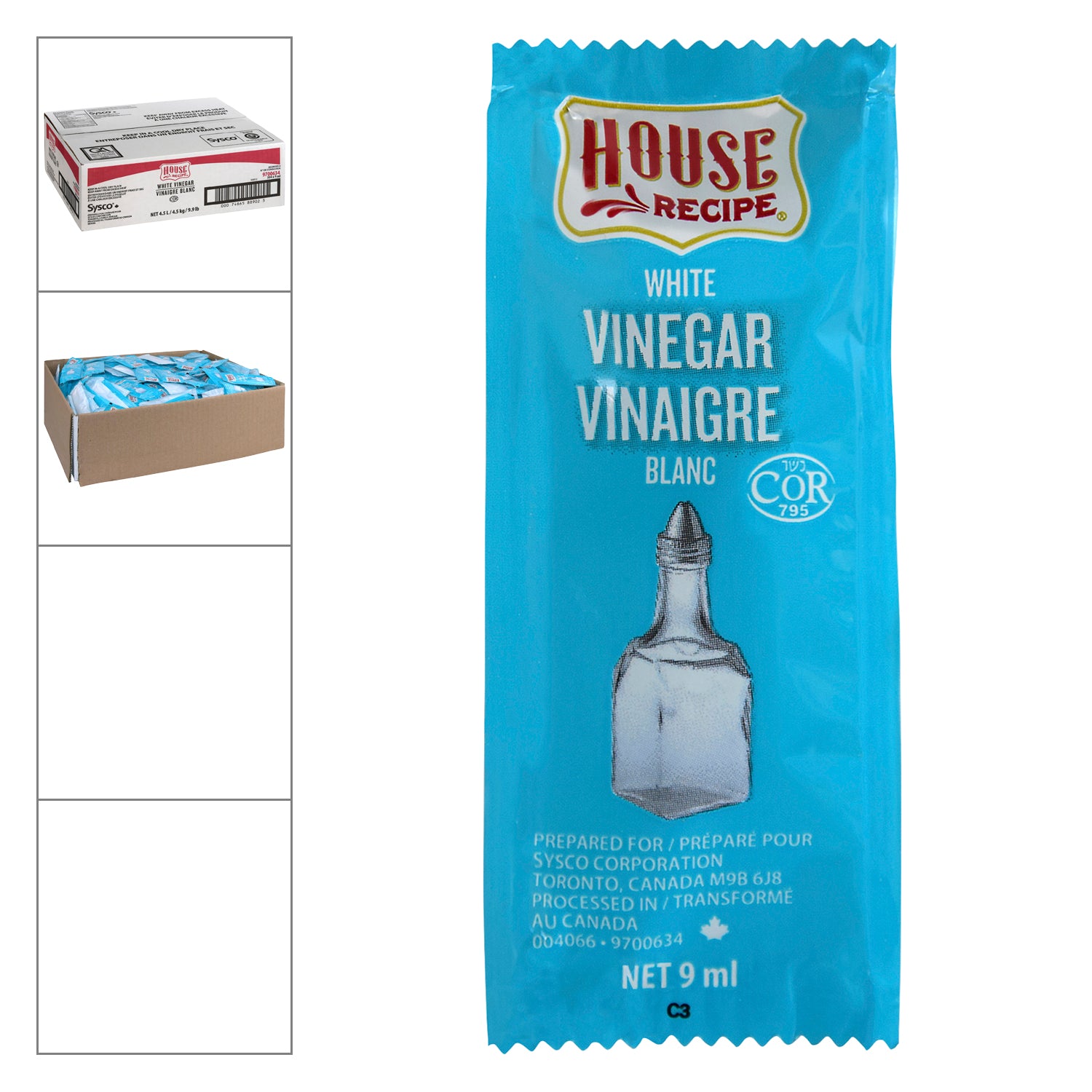 House Recipe Classic Vinegar Packet 504x9ml [$0.04/ea]