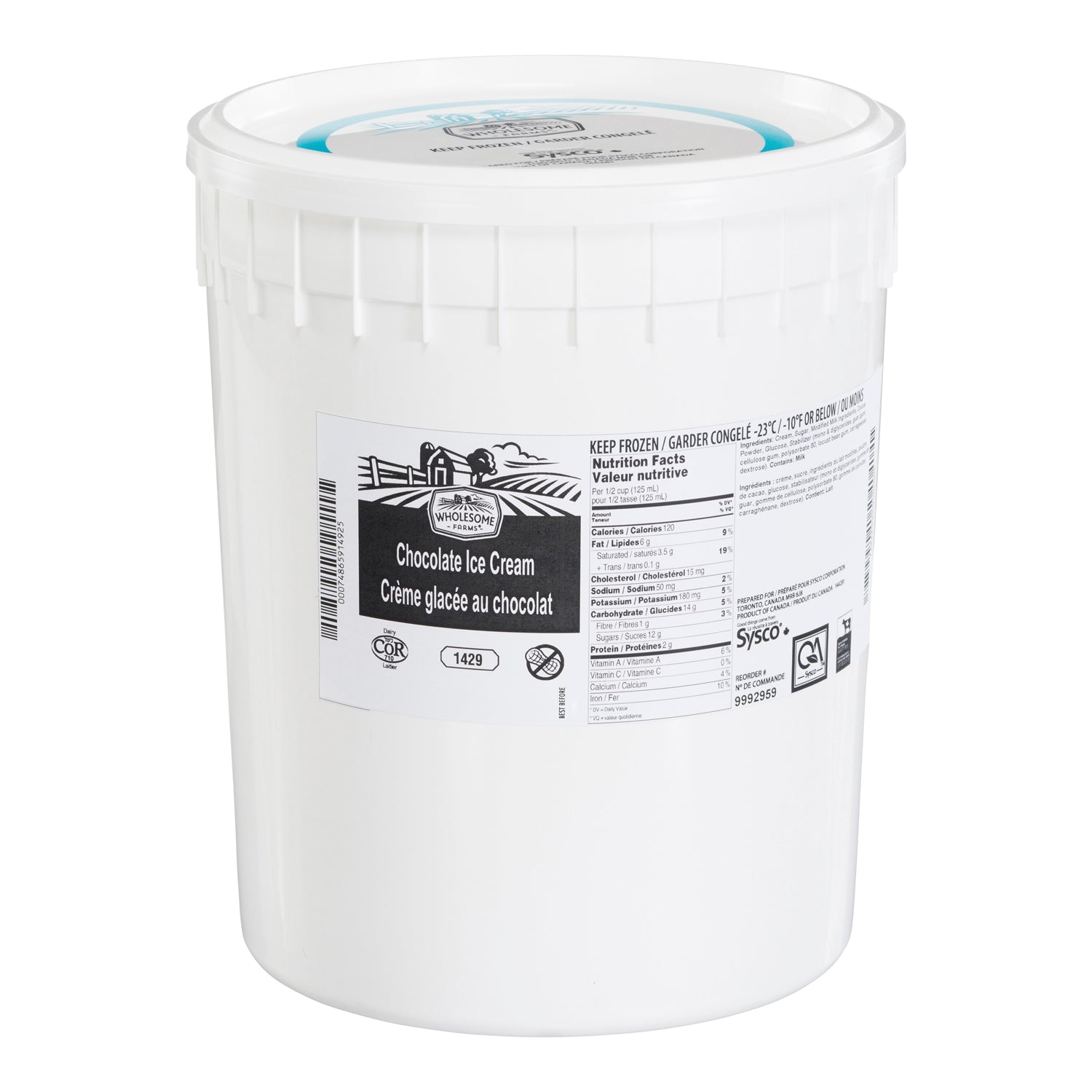 Wholesome Farms Imperial Chocolate Ice Cream 11.4l [$0.61/serving]