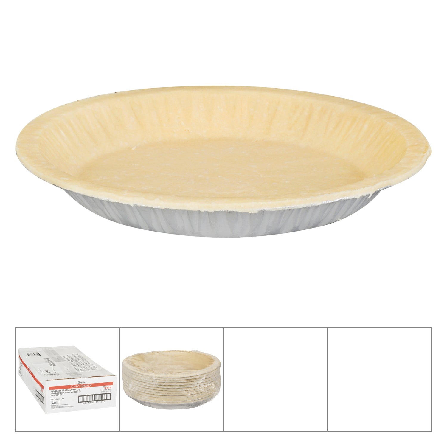 Sysco Classic 10"" Pie Shell 24x225g [$2.49/ea]