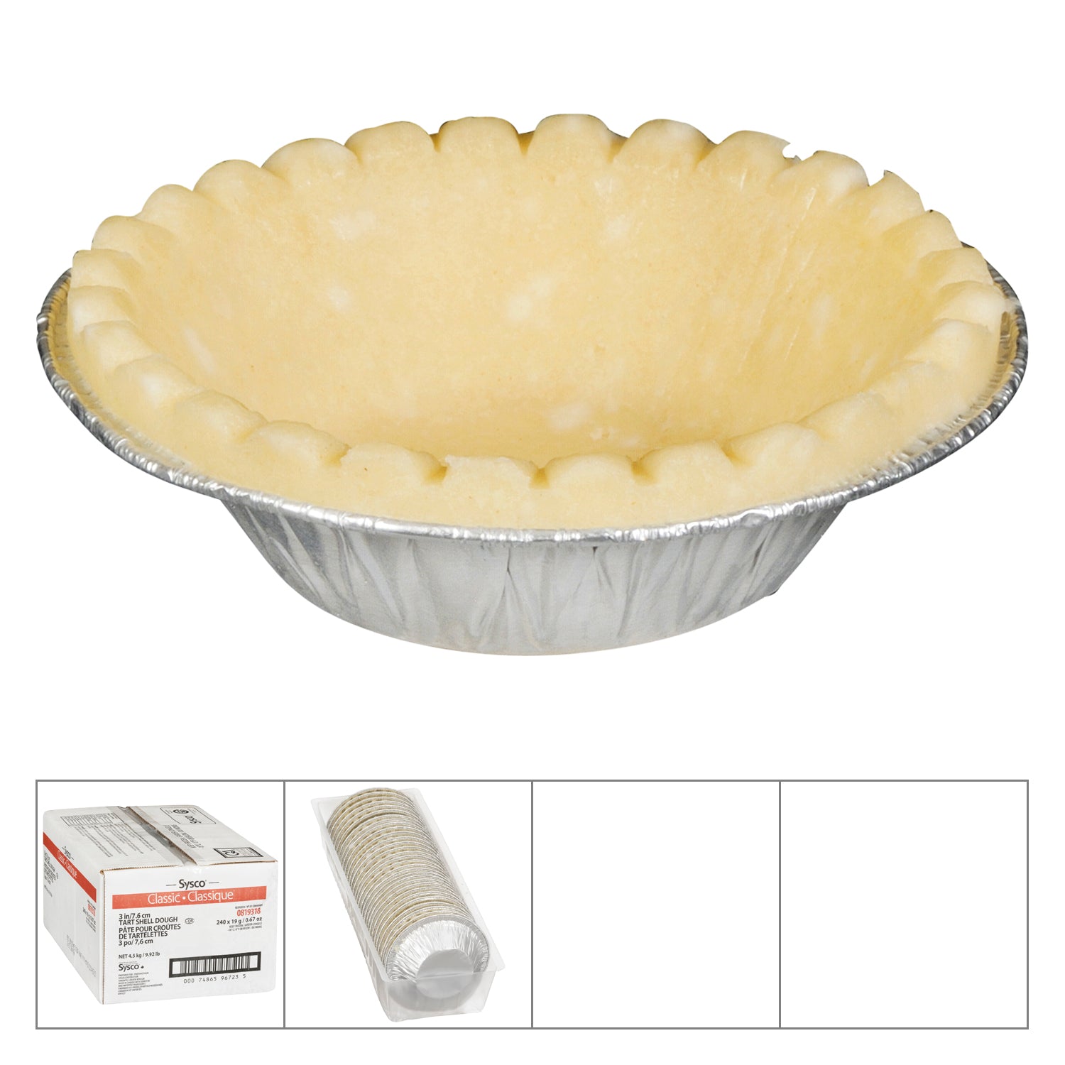 Sysco Classic 3"" Tart Shell 240x19g [$0.22/ea]