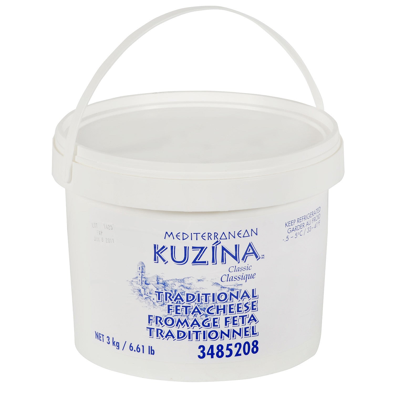 Mediterranean Kuzina Classic Feta Cheese 3kg [$2.11/100g]