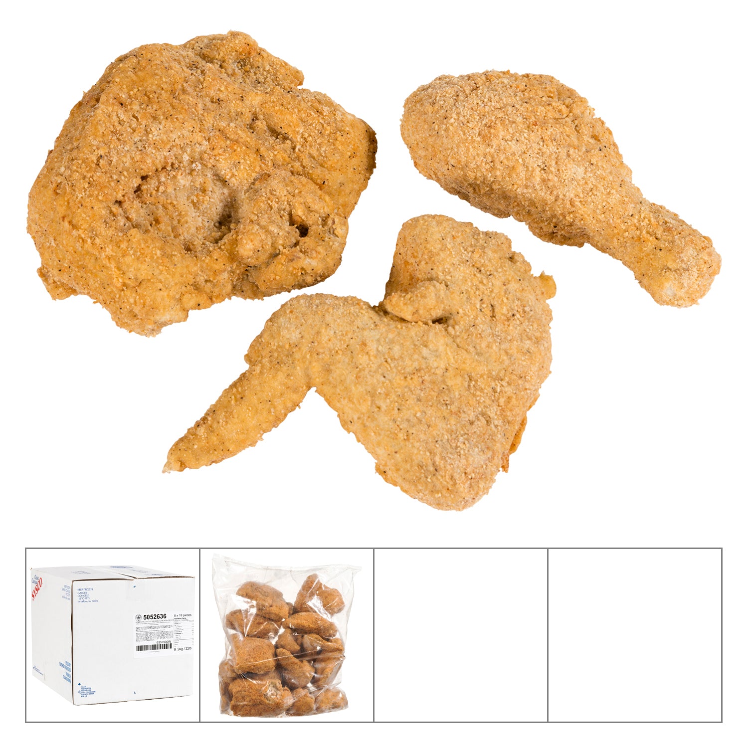 Sysco Classic Homestyle Breaded Crispy Chicken Fully Cooked 5x18ct [$1.77/ea]