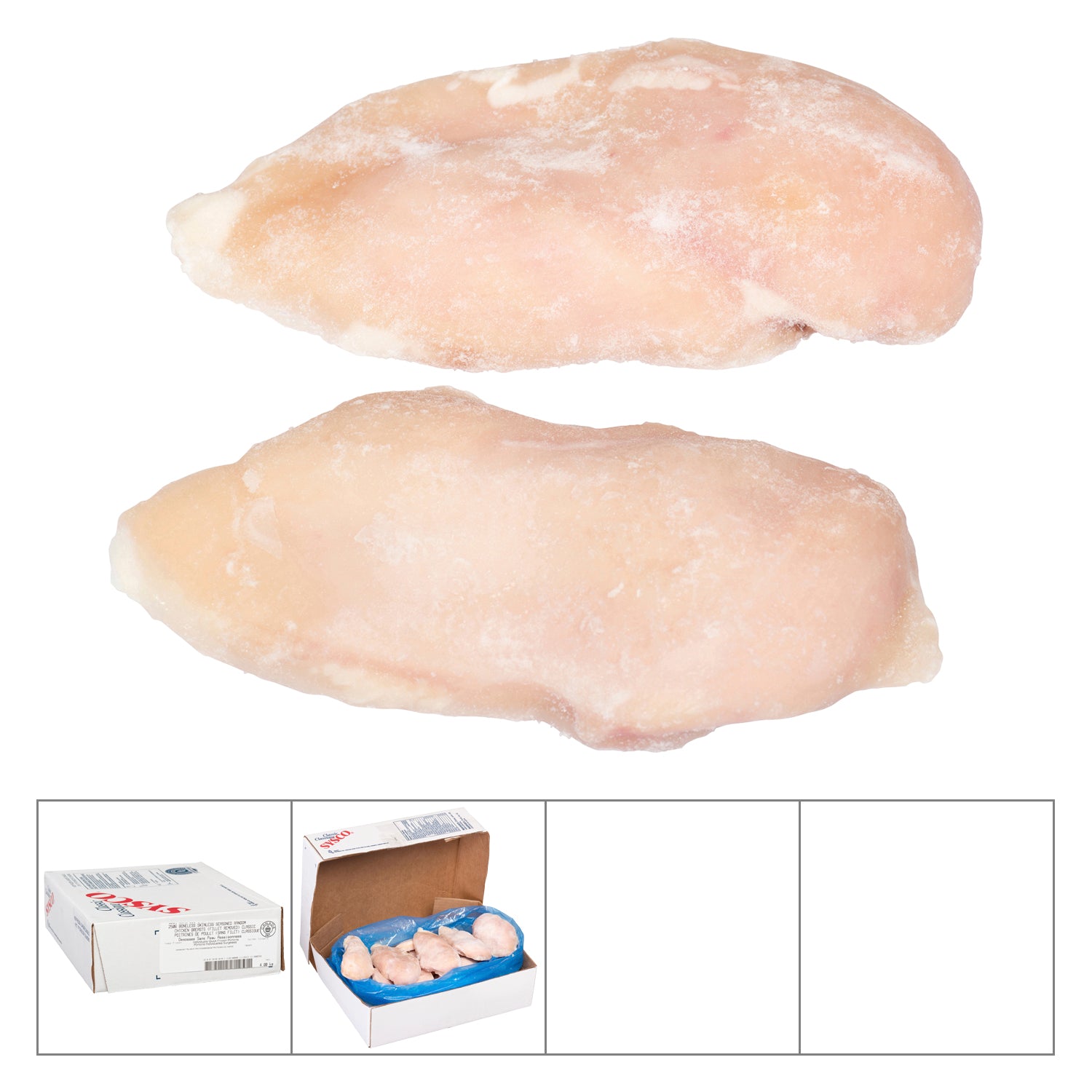 Sysco Classic Boneless Skinless Chicken Breast 4kg IQF [$12.49/kg] [$5.67/lb]