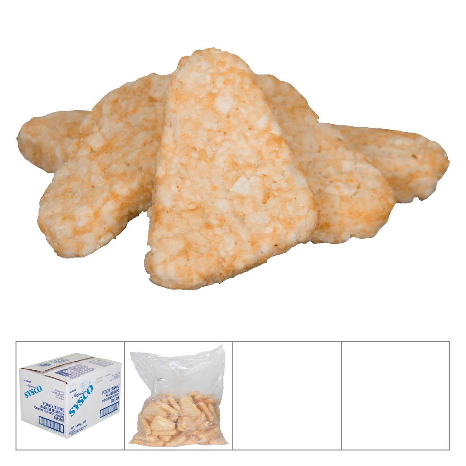 Sysco Imperial Triangle Hashbrowns 6x2.27kg [$0.29/serving]