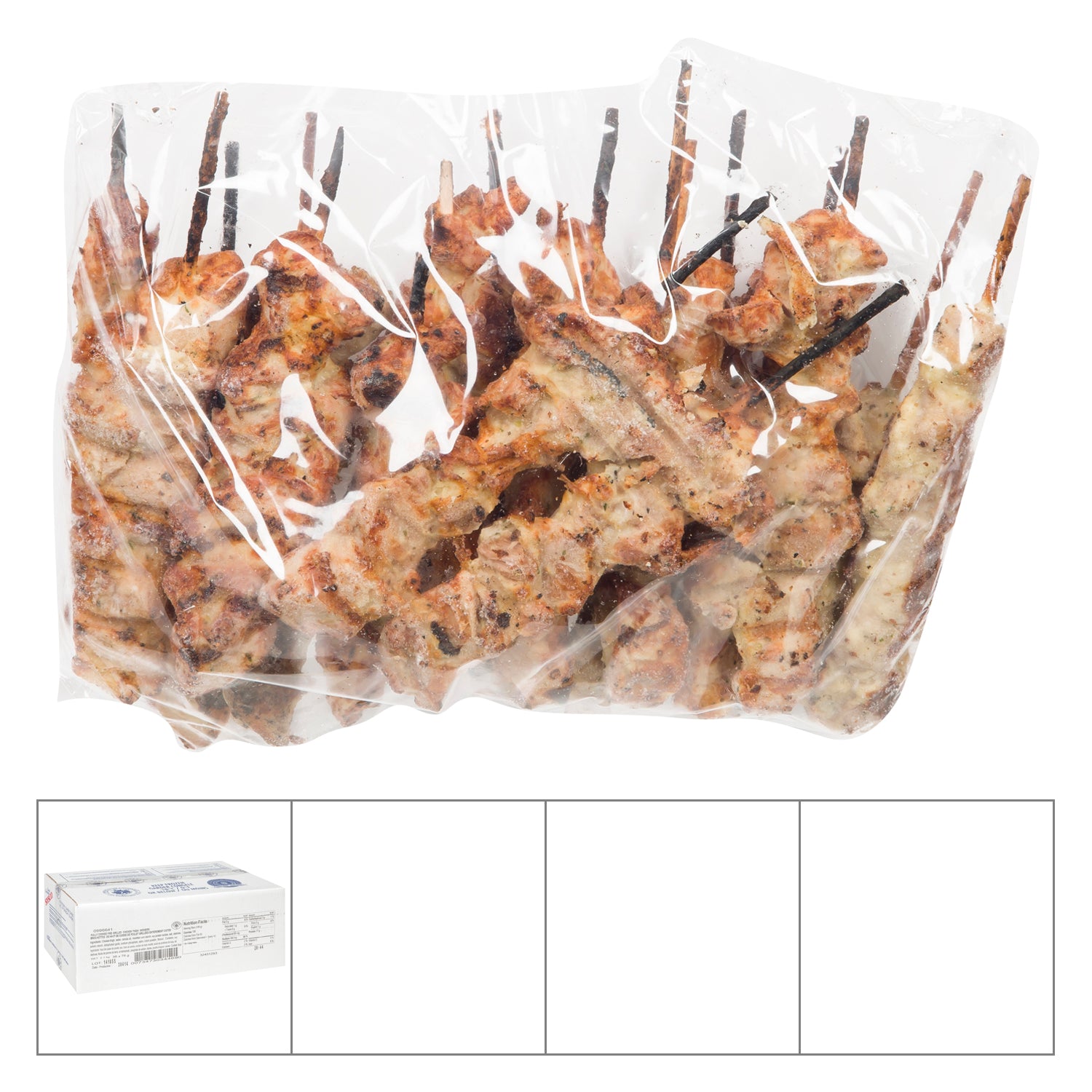 Sysco Classic Fire Grilled Cooked Chicken Skewer 30x100g [$0.89/serving]