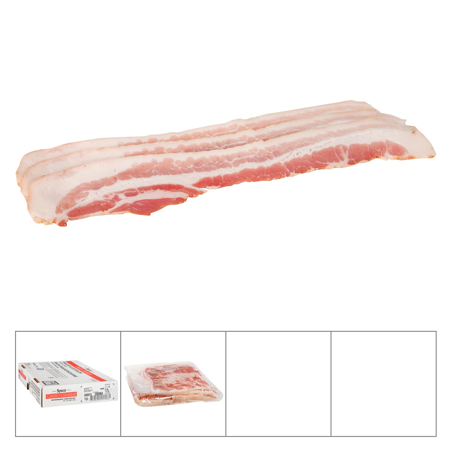 Sysco Classic Center Cut Sliced Bacon 5kg [$12.19/kg] [$5.53/lb]