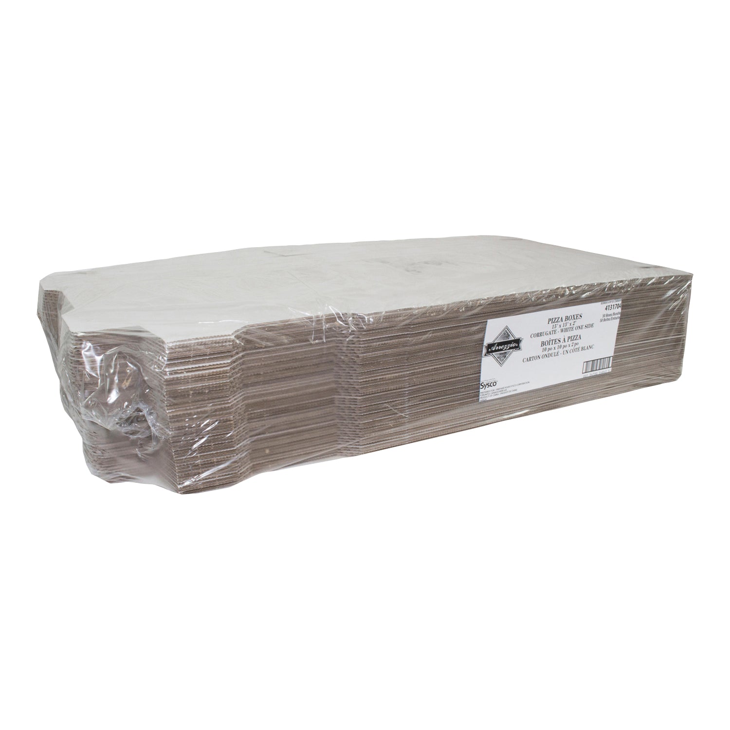 Sysco Arrezzio Corrugated Pizza Boxes 15x15x2"" 50ct [$1.39/ea]