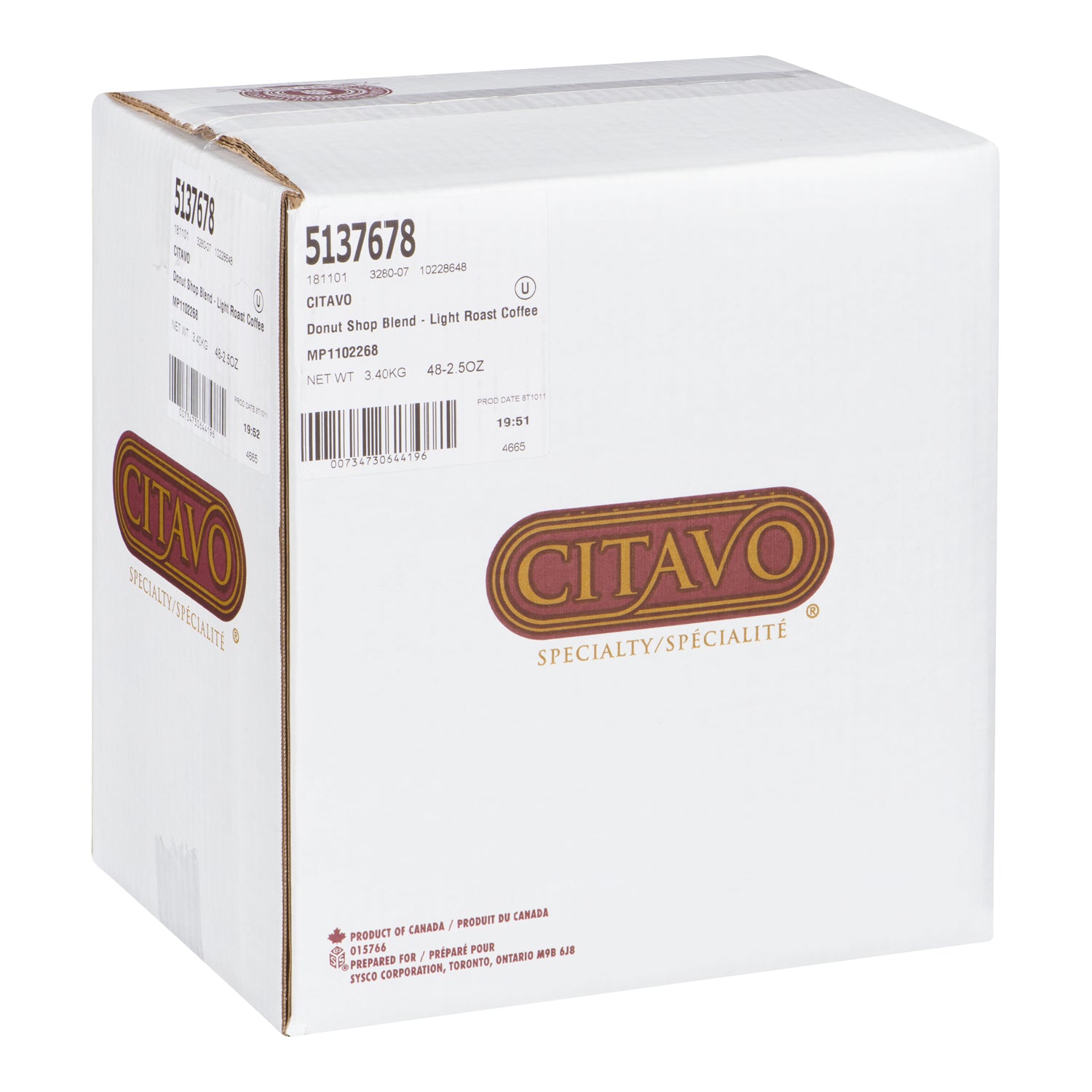 Citavo Donut Shop Blend Ground Coffee 48x2.5oz [$2.08/ea]