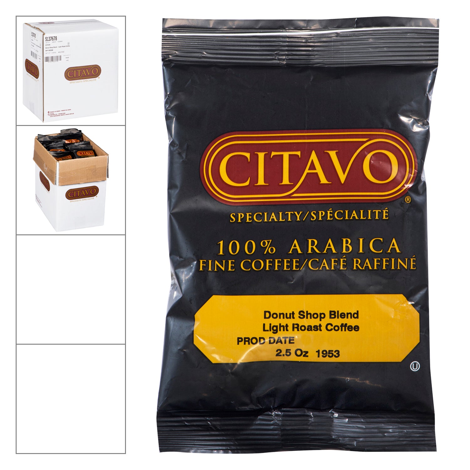 Citavo Donut Shop Blend Ground Coffee 48x2.5oz [$2.08/ea]