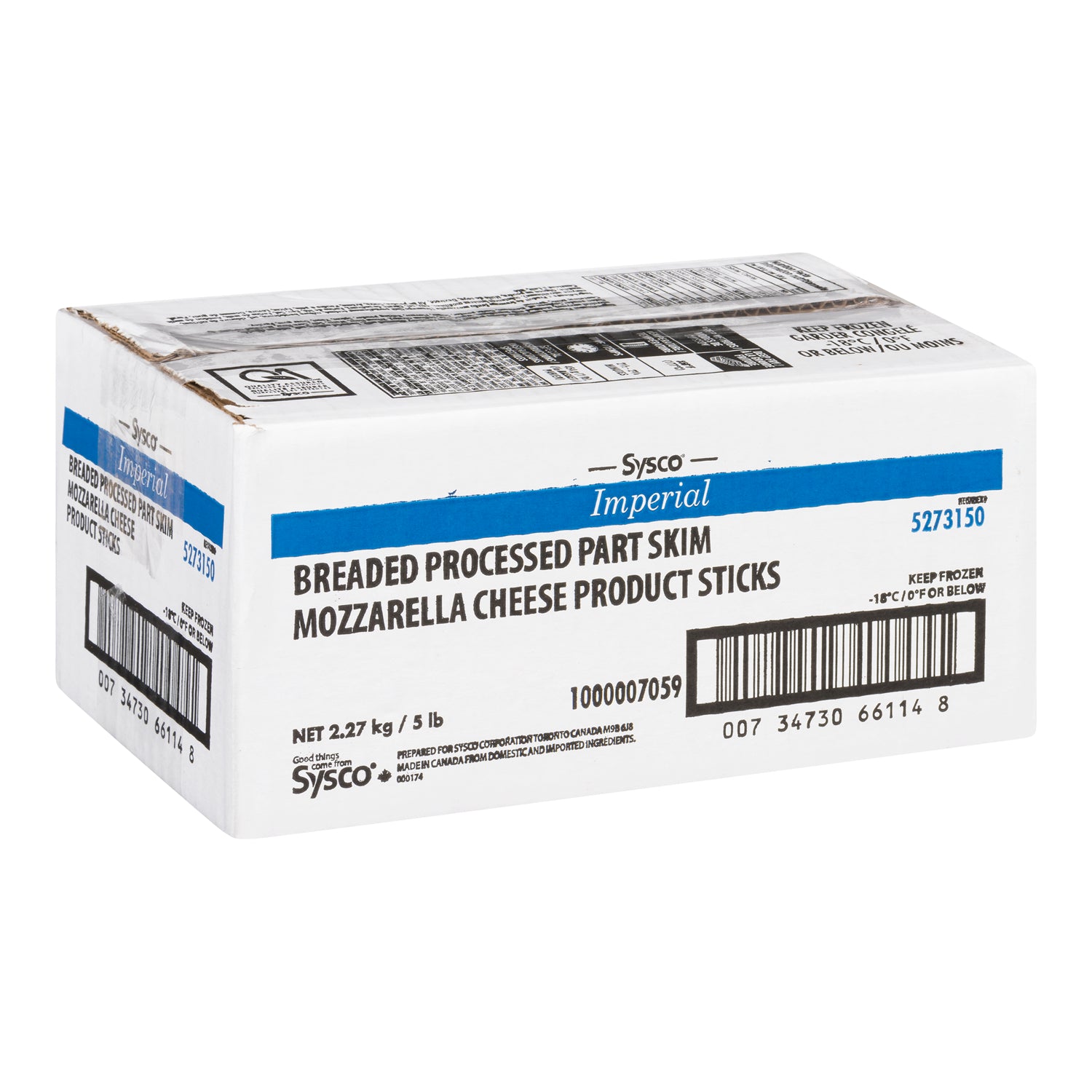 Sysco Imperial Mozzarella Sticks 2.27kg [$0.66/pieces]