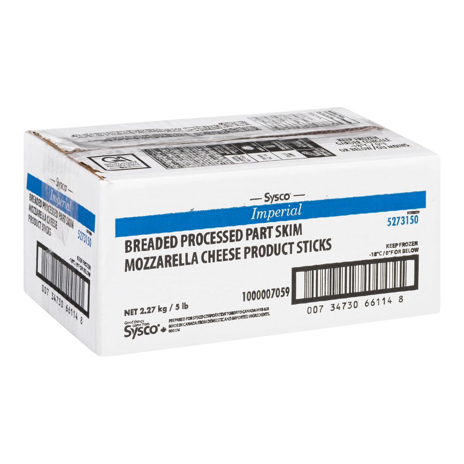 Sysco Imperial Mozzarella Sticks 2.27kg [$0.70/pieces]