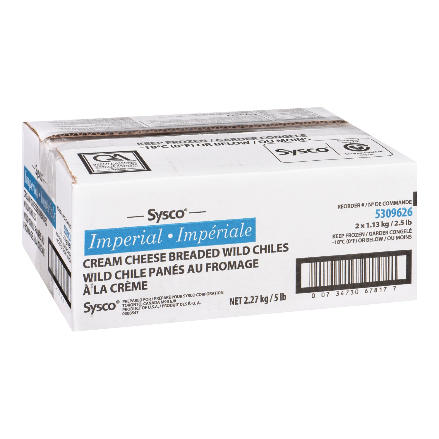 Sysco Imperial Jalapeno Poppers 2x1.13kg [$0.66/pieces]
