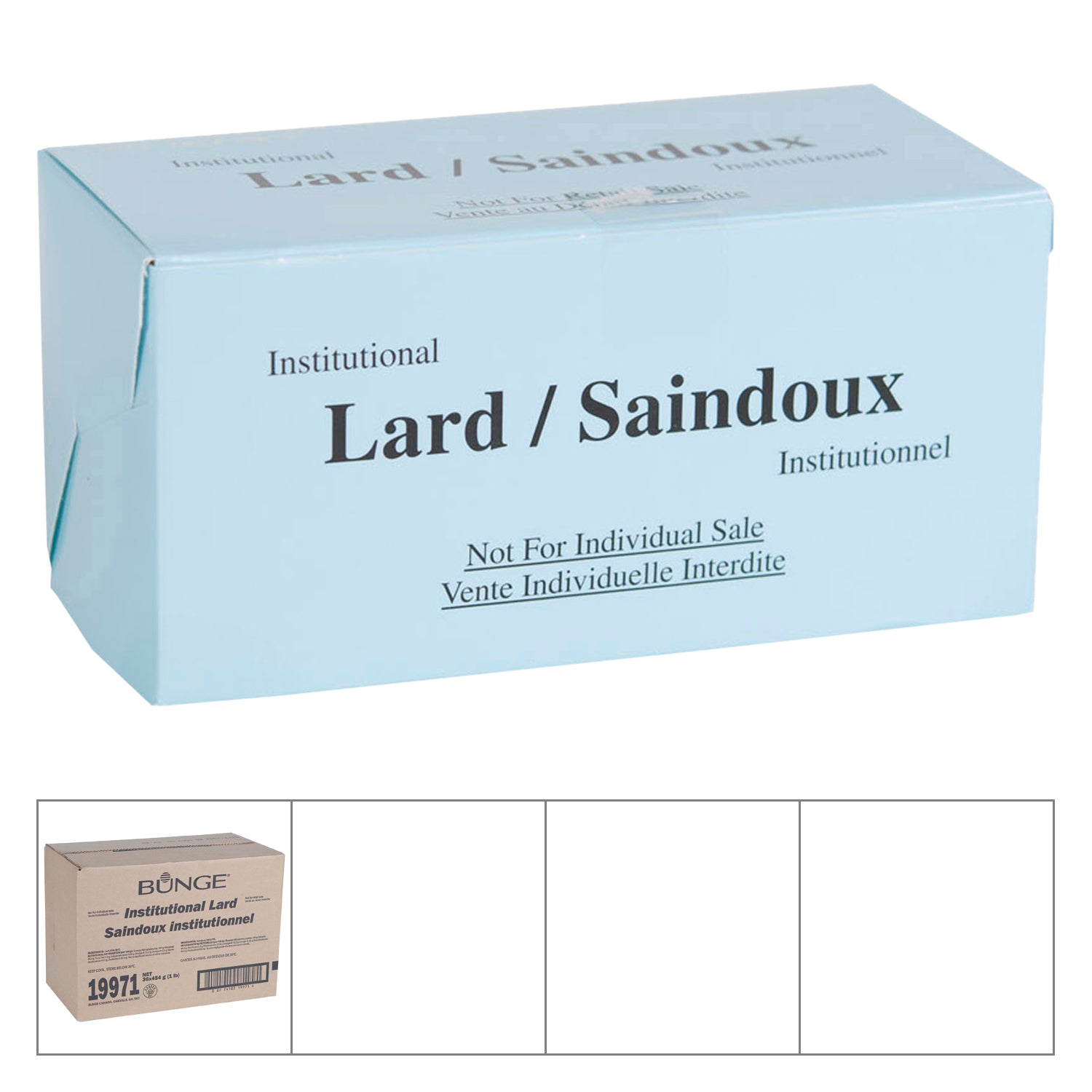 Bunge Foods Lard 36x454g [$1.94/ea]