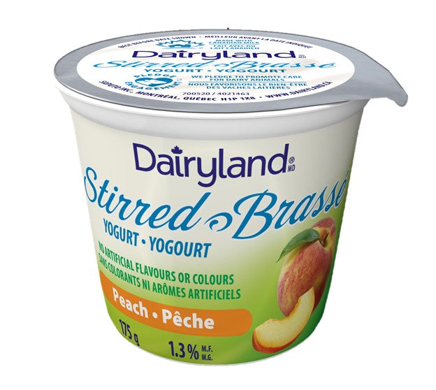 Dairyland Stirred Yogurt Peach 12x175g [$1.24/ea]
