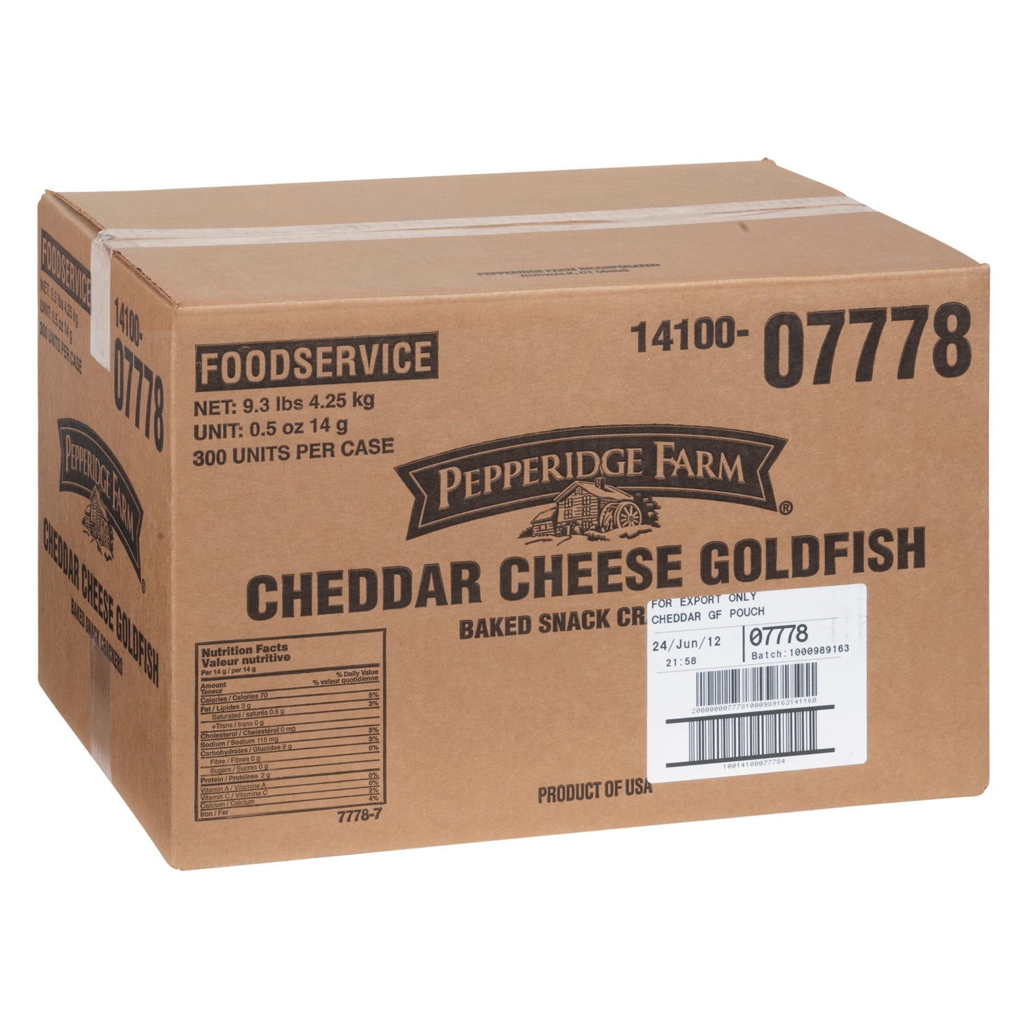 Pepperidge Farms Cheddar Goldfish Snack Crackers 300x14g [$0.33/ea]