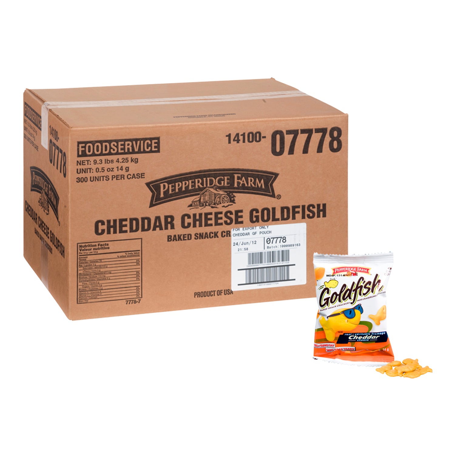 Pepperidge Farms Cheddar Goldfish Snack Crackers 300x14g [$0.33/ea]