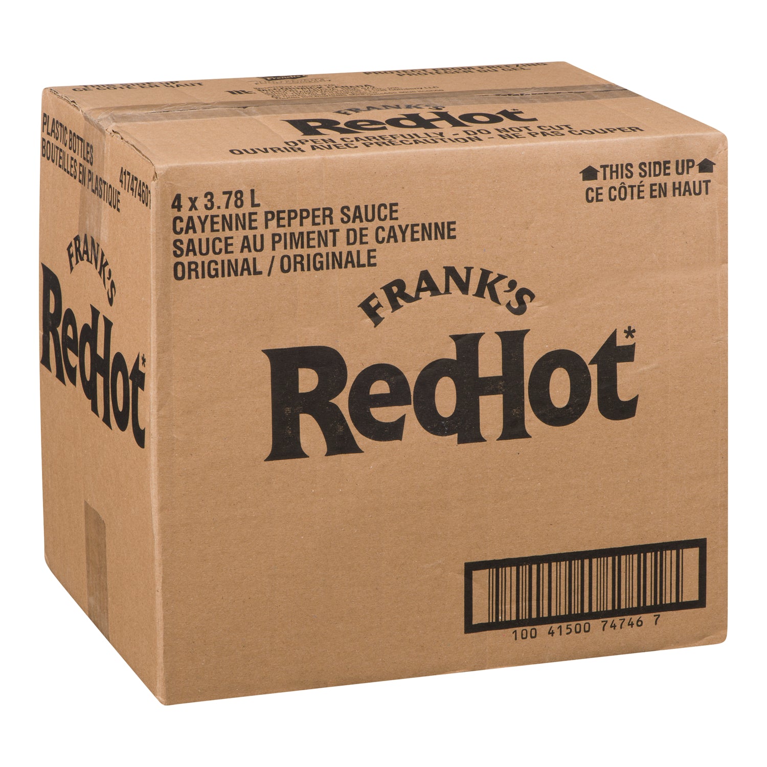 Franks Red Hot Original Hot Sauce 4x3.78l [$0.49/100ml]