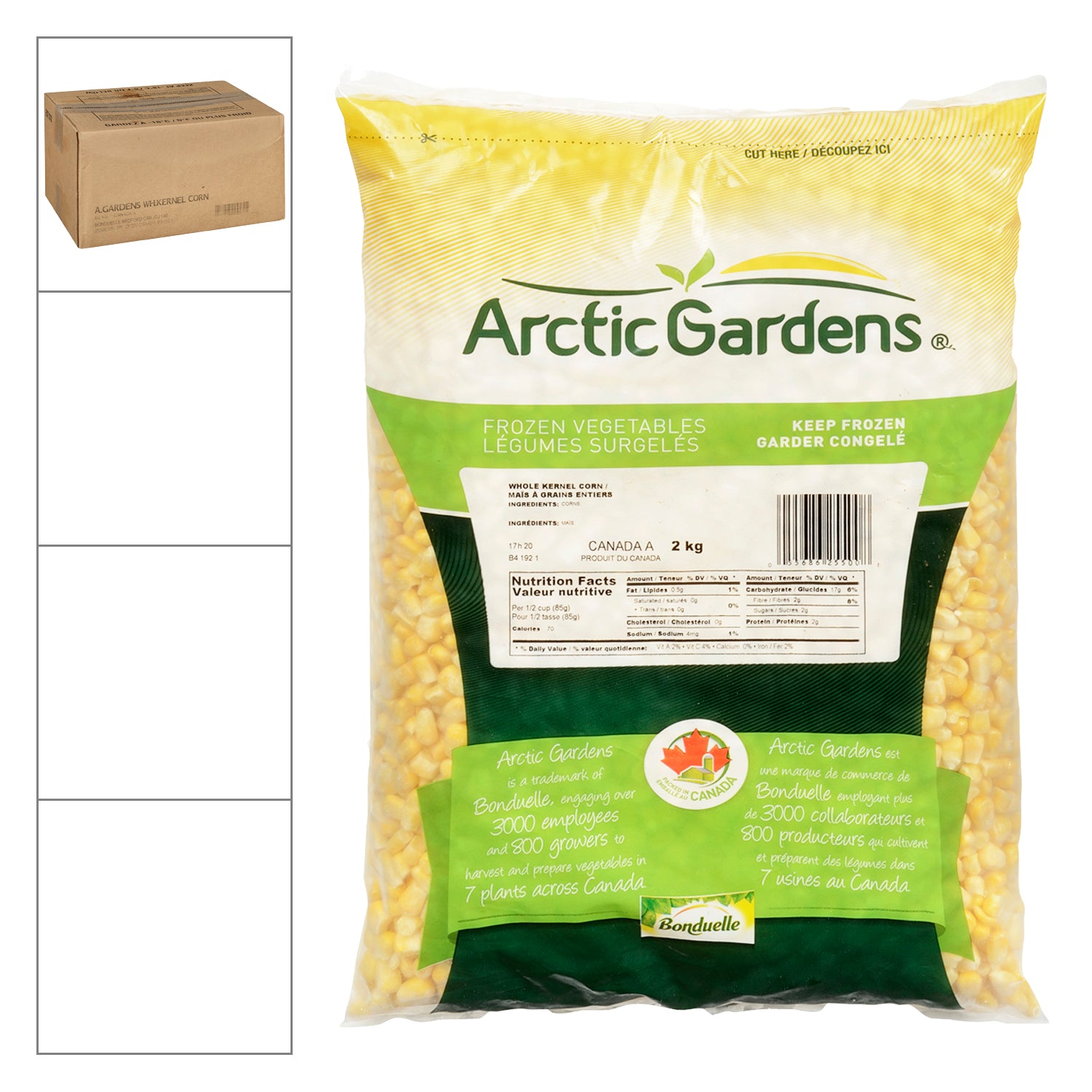 Artic Gardens Whole Kernel Corn 6x2kg [$0.41/serving]