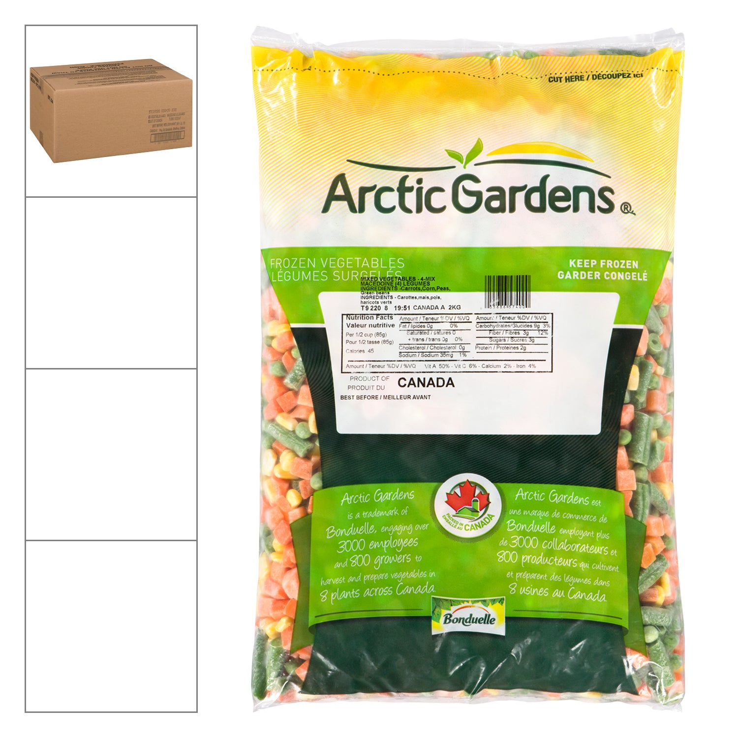 Artic Gardens Mixed Vegetables 6x2kg [$0.41/serving]