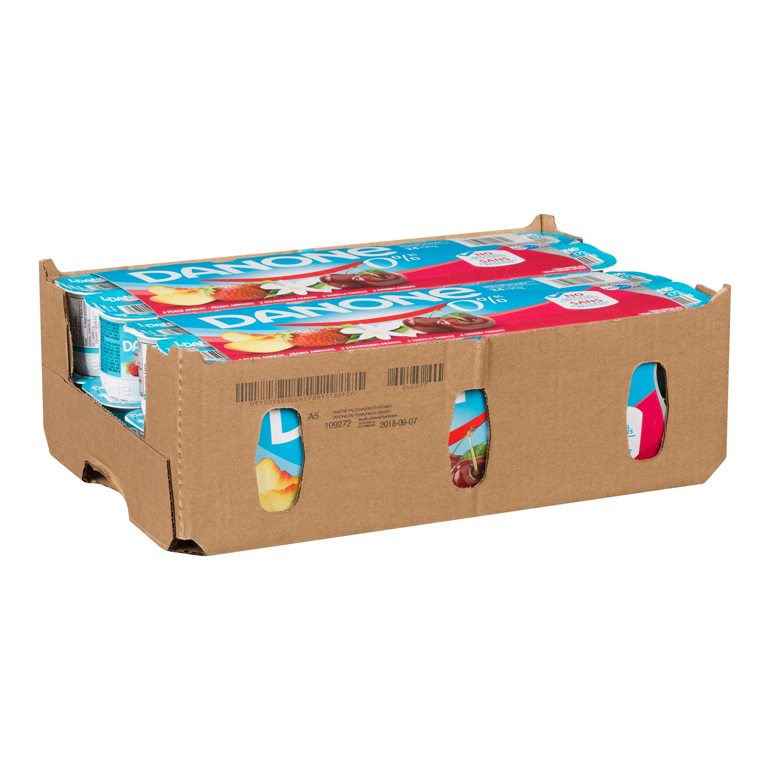 Danone Yogurt Tubes Assorted Straw/Vanilla/Peach/Cherry  48/90gr [$0.35/each]