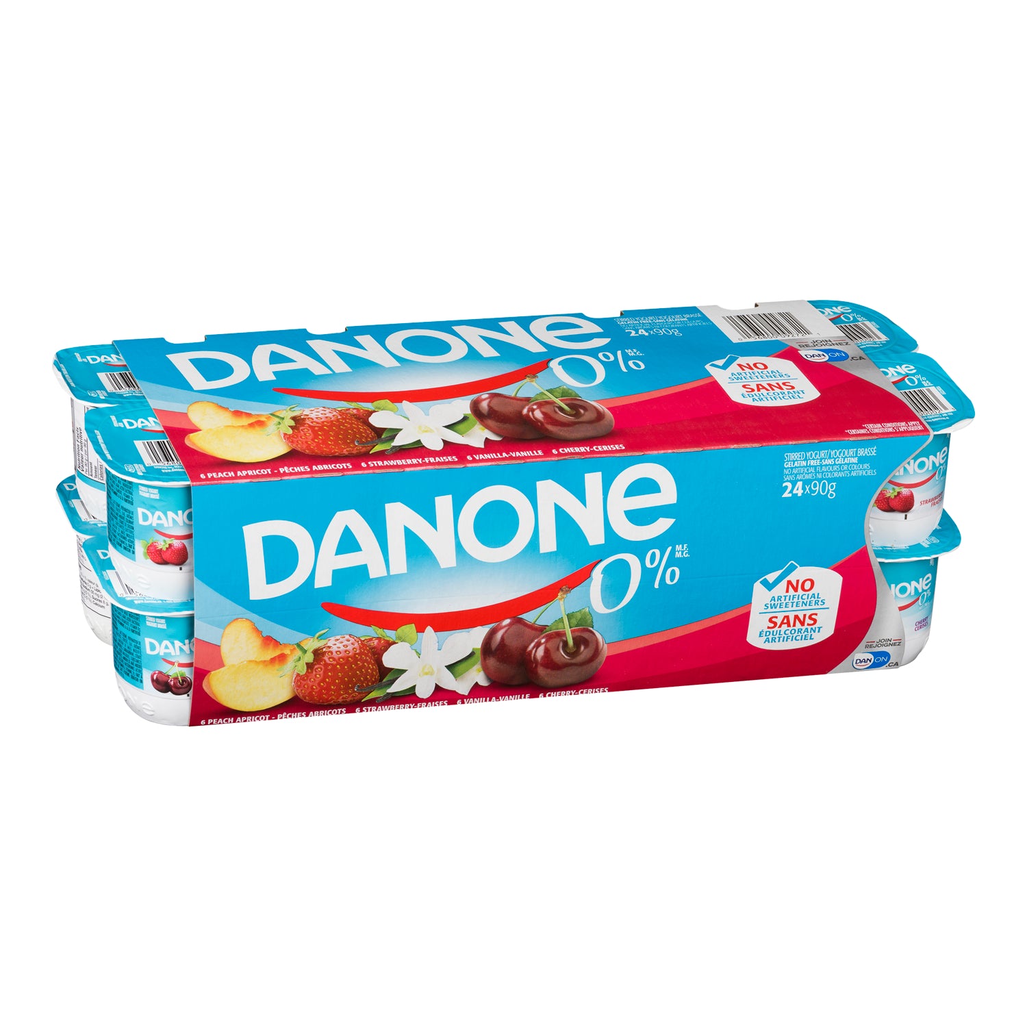 Danone Yogurt Tubes Assorted Straw/Vanilla/Peach/Cherry  48/90gr [$0.35/each]