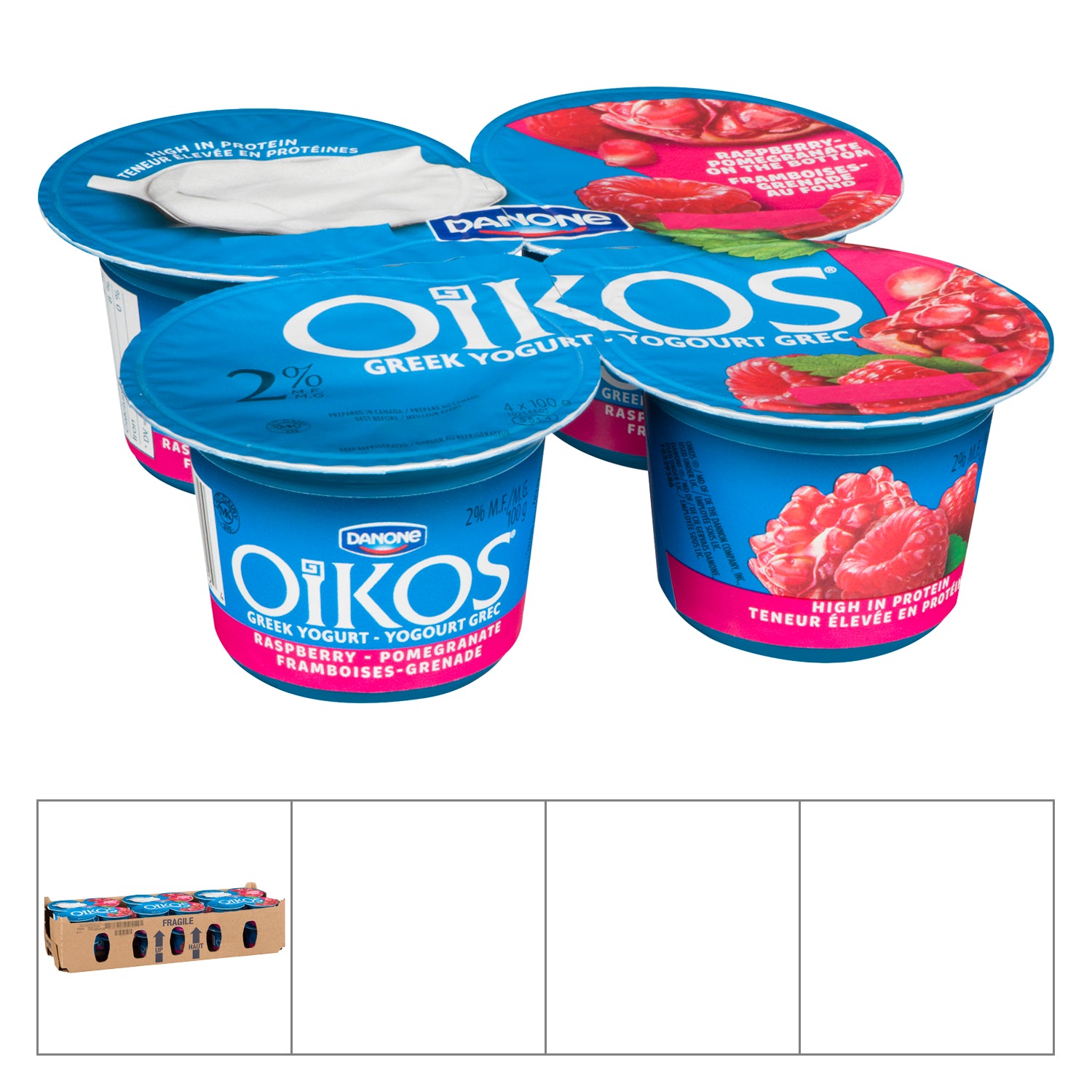Oikos Greek Yogurt Pomegranate Raspberry 24x100g [$0.83/ea]