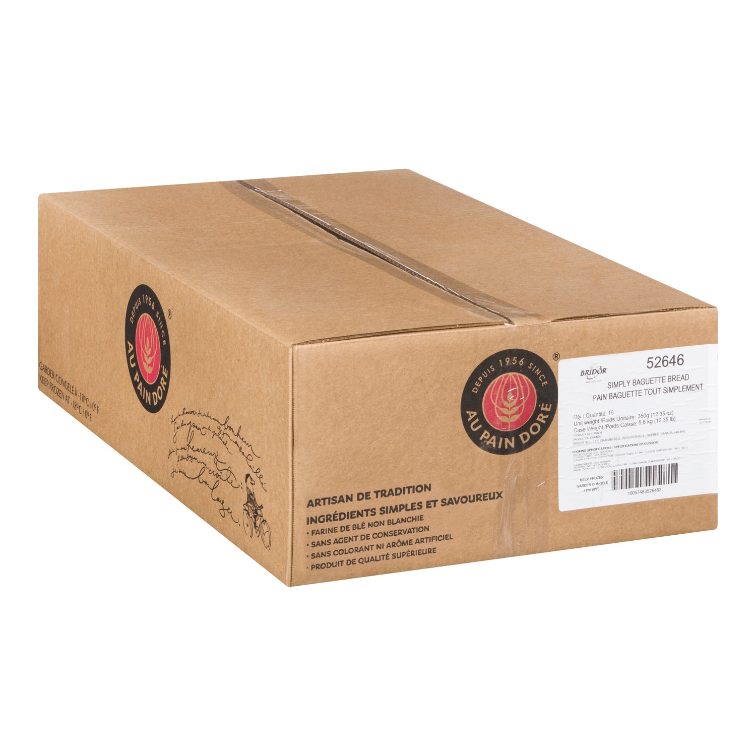 Bridor RTB Baguette 16x350g [$1.24/ea]