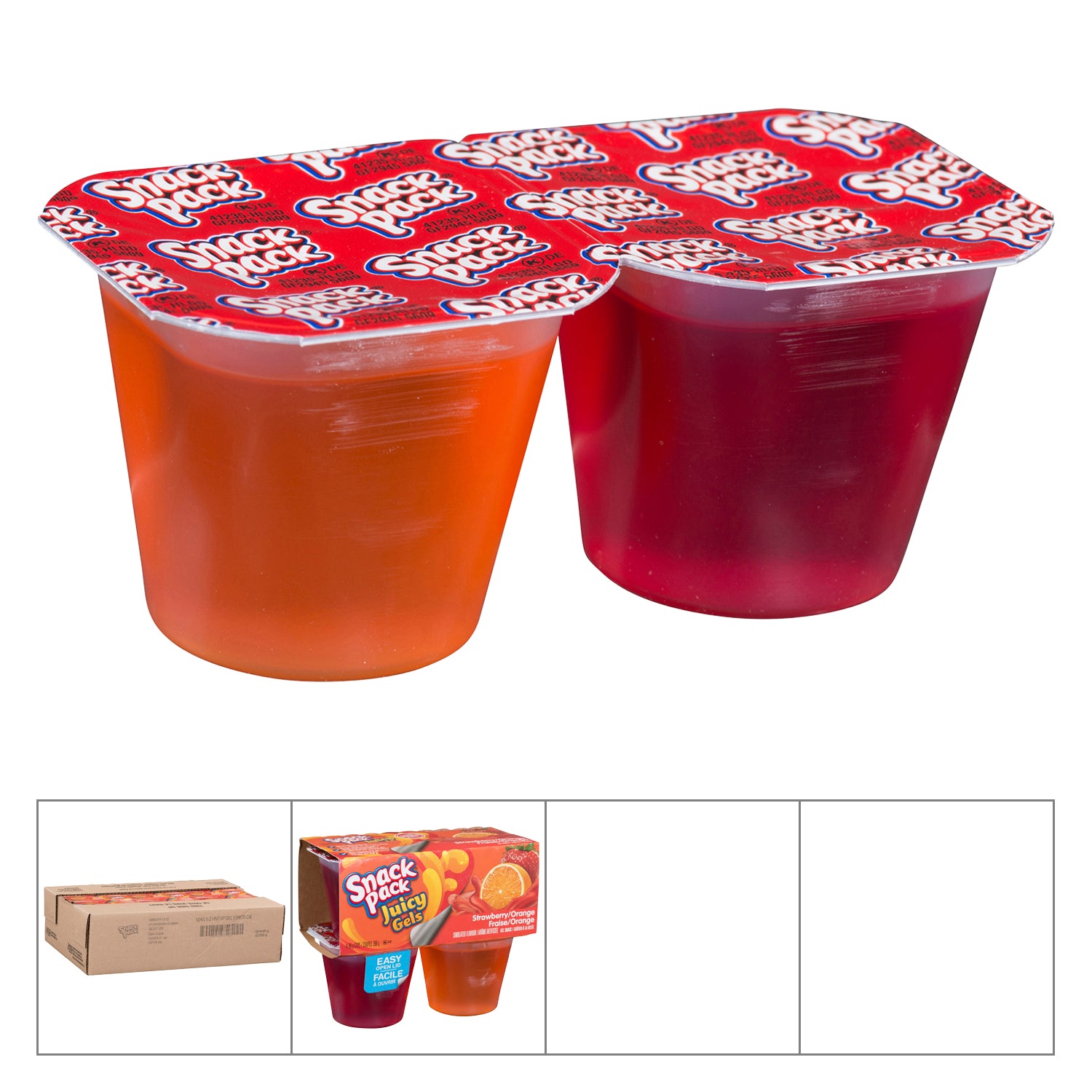 Snack Pack Juicy Gels Strawberry and Orange 48x99g [$0.77/ea]