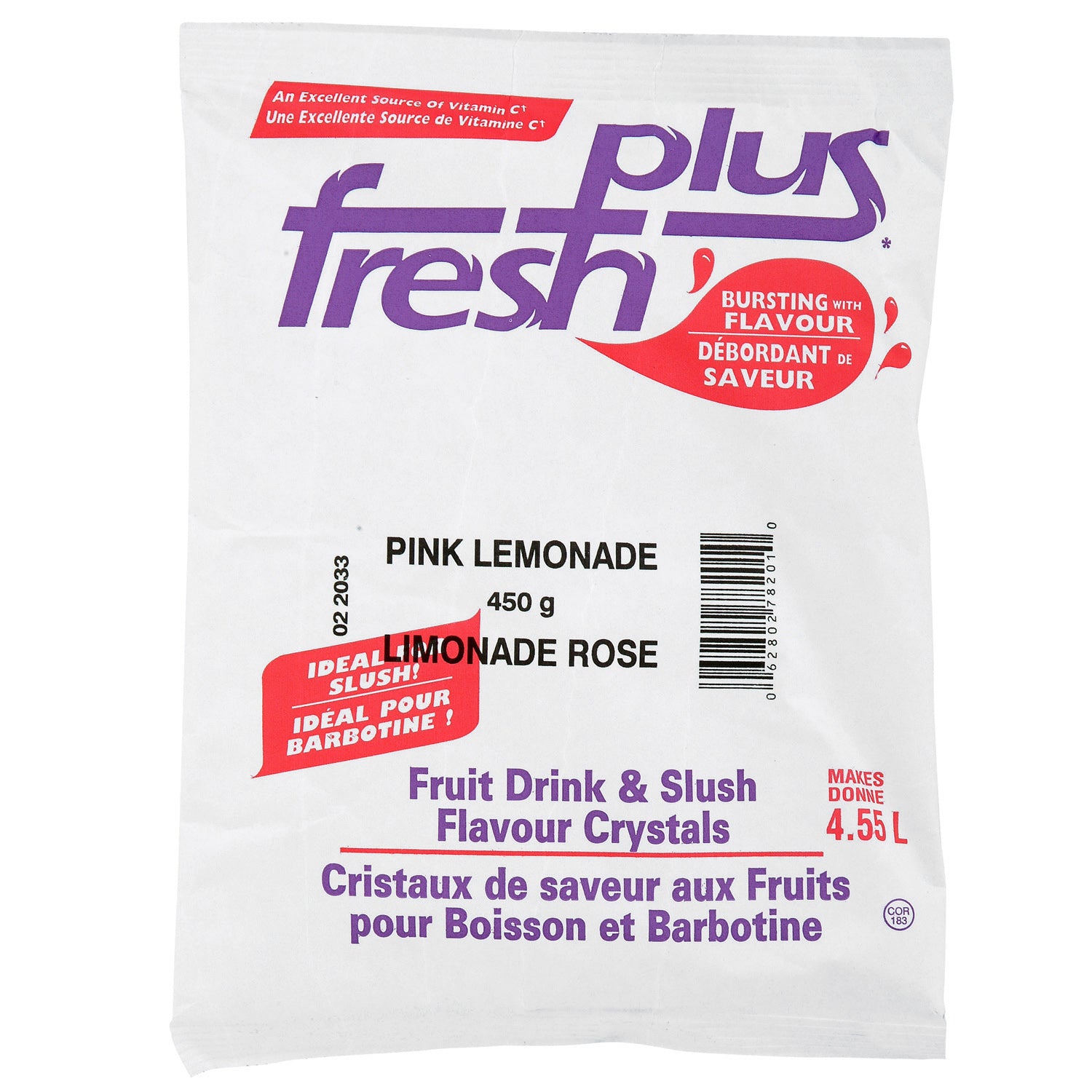 Fresh Plus Pink Lemonade Drink Mix 12x450g [$3.33/ea]